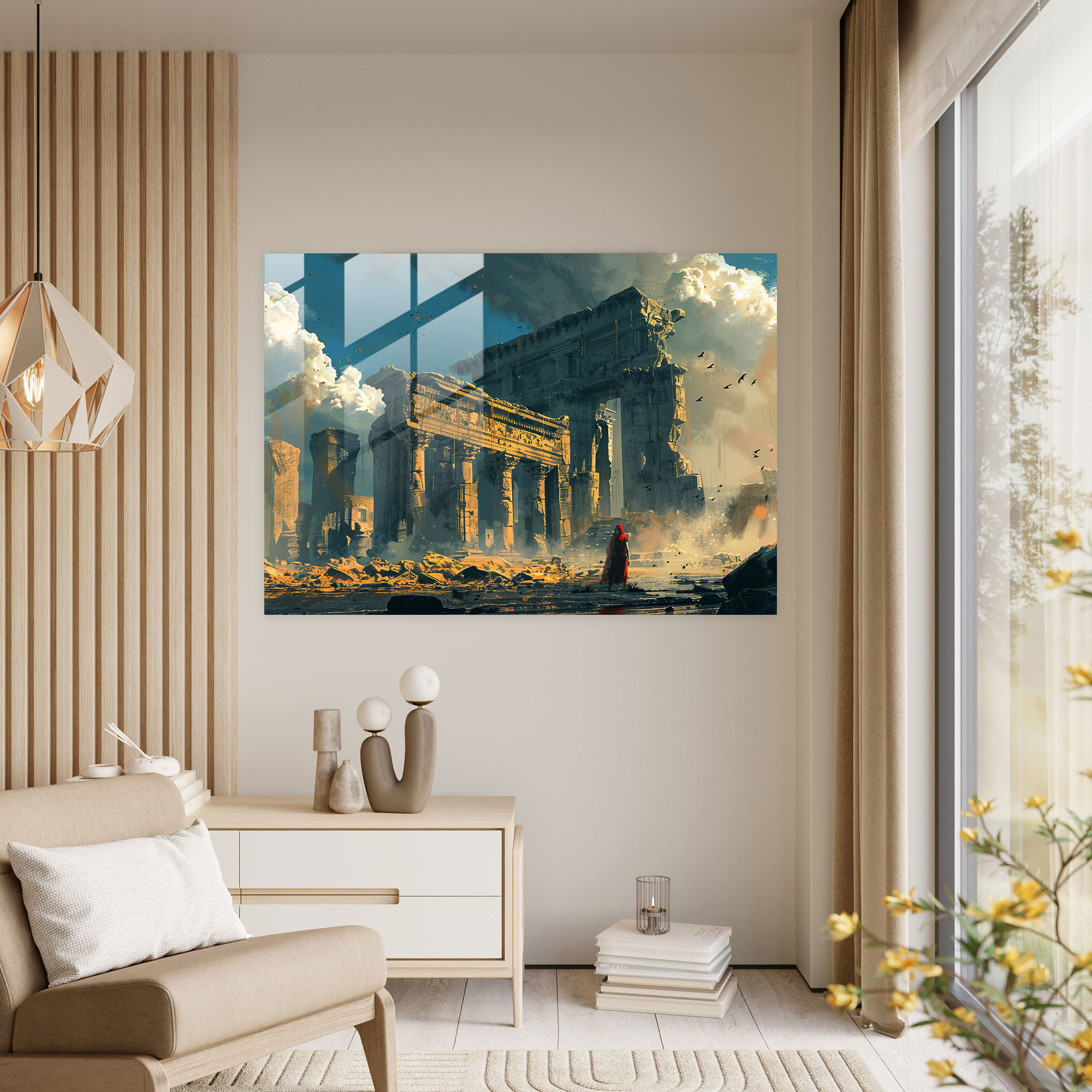 Neoklasik Modern Sanat - Cam Tablo Ev Dekorasyonu Cam Sanatı