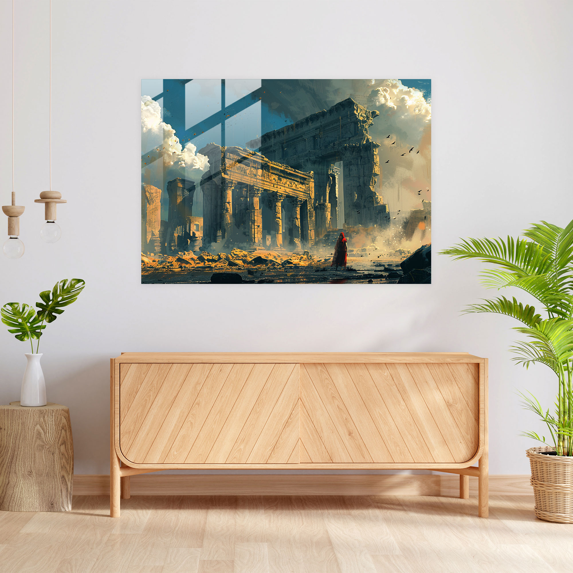 Neoklasik Modern Sanat - Cam Tablo Ev Dekorasyonu Cam Sanatı