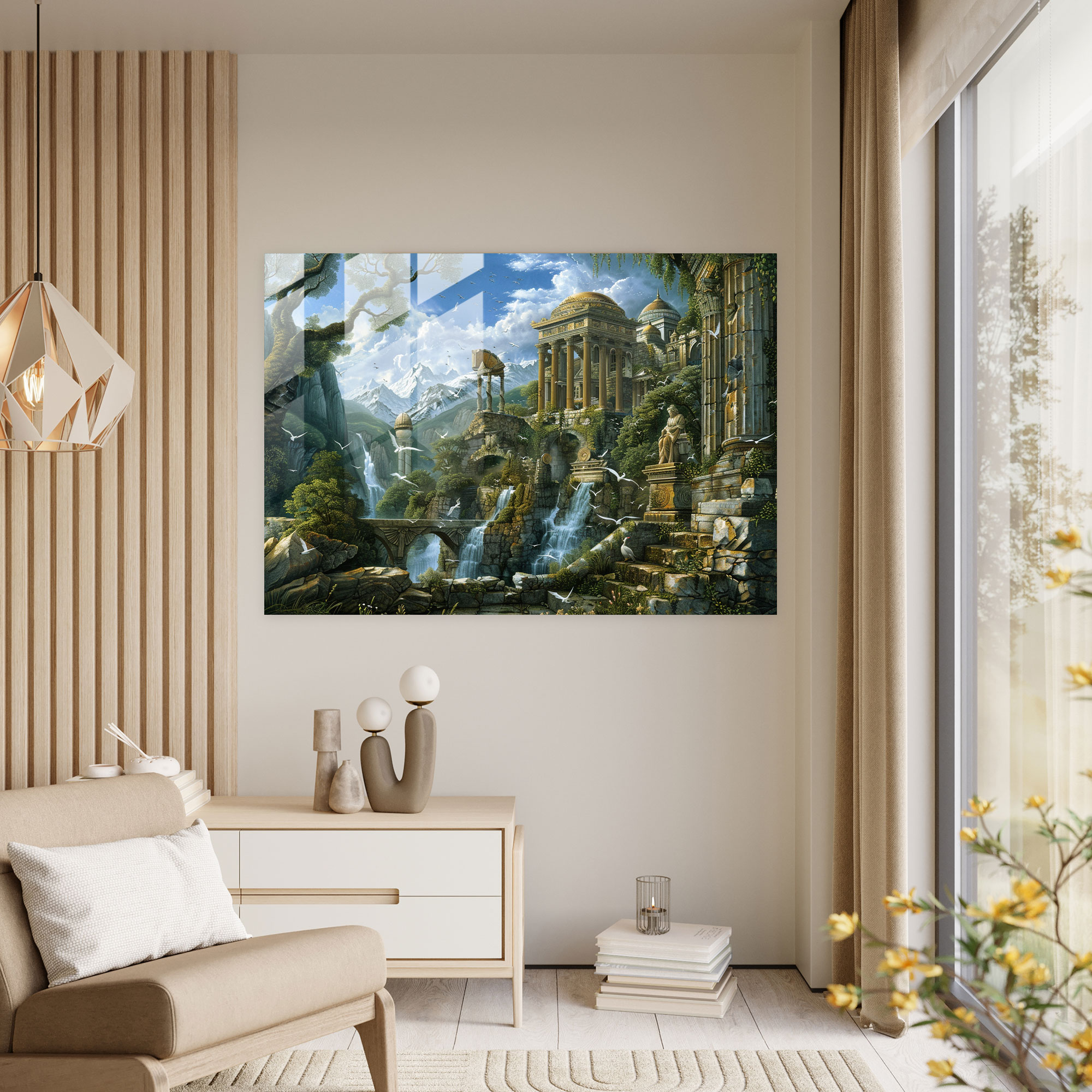 Neoklasik Cam Tablo Ev Dekorasyonu - Neoklasik Cam Tablo Cam Sanatı