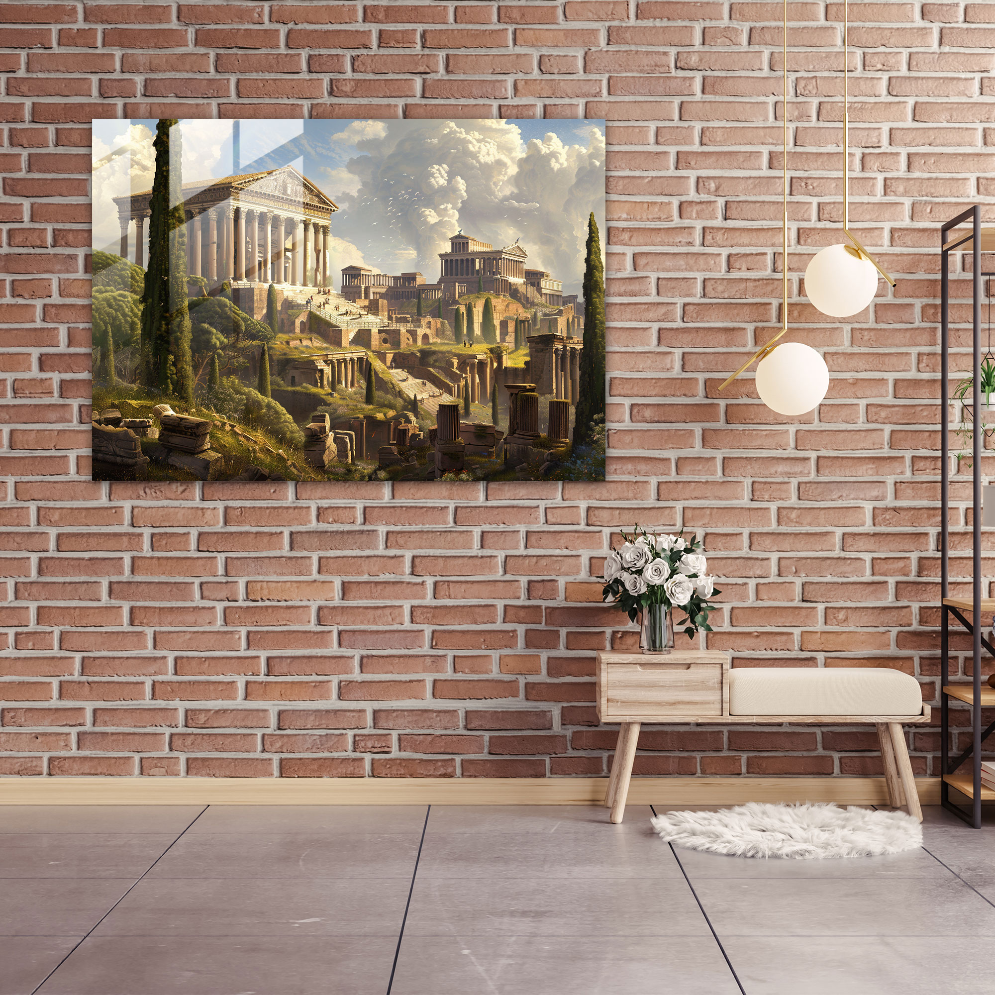 Neoklasik Cam Tablo Ev Dekorasyonu - Modern Sanat Neoklasik Eserler