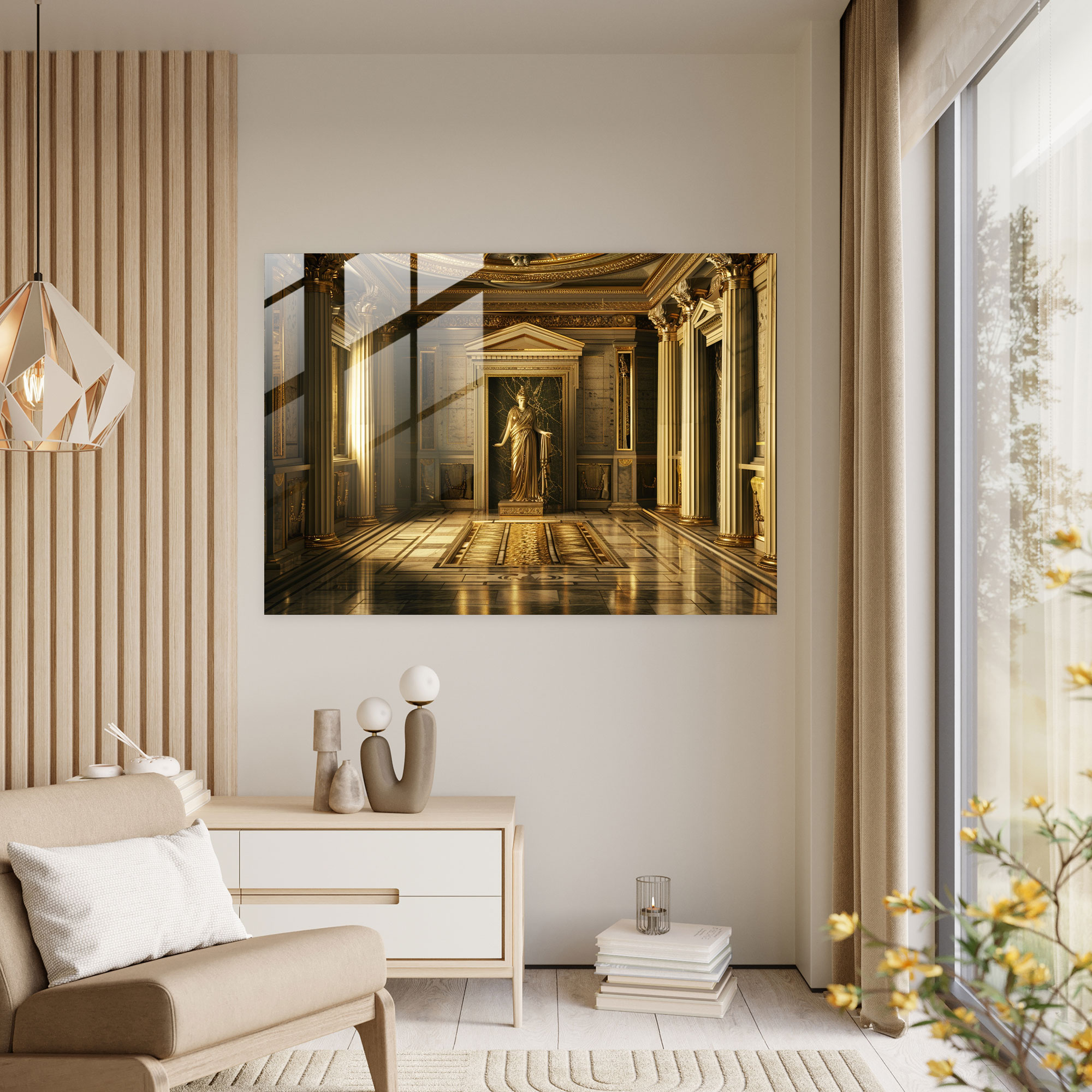 Neoklasik Cam Tablo Modern Sanat - Duvar Dekorasyonu