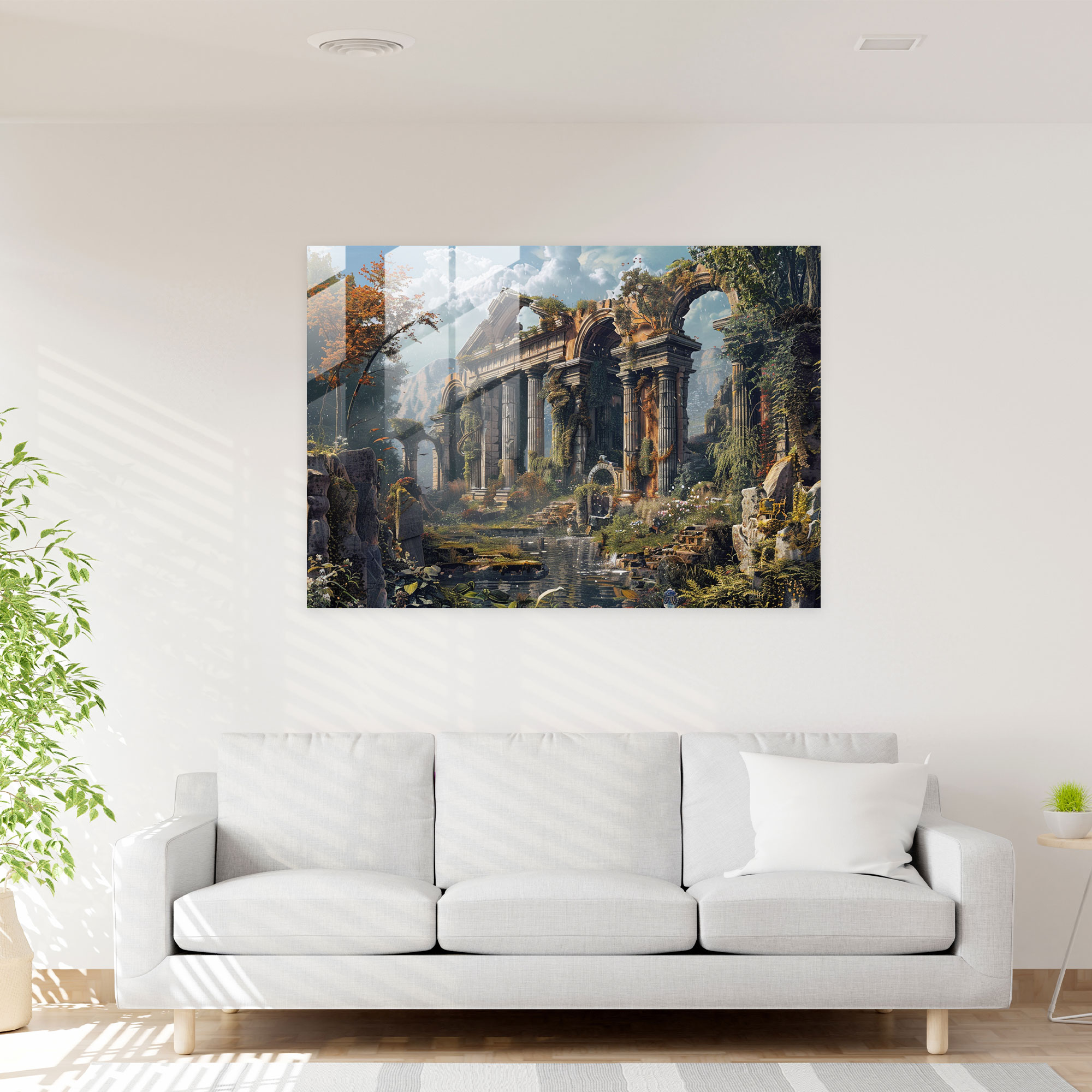 Neoklasik Modern Sanat - Neoklasizm Cam Tablo Sanatı Ev Dekorasyonu