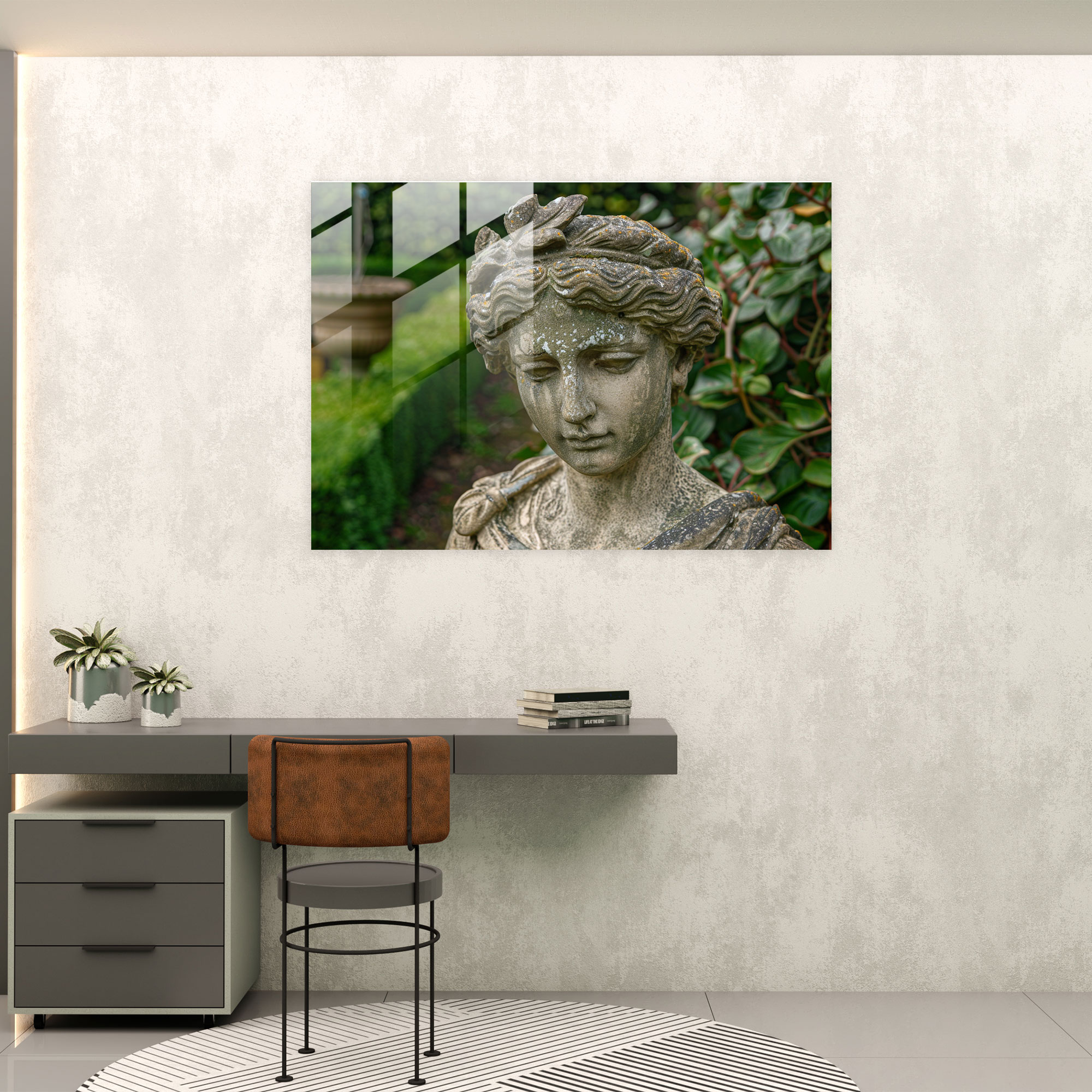 Neoklasik Cam Tablo Sanatı - Neoklasizm Modern Sanat Duvar Dekorasyonu Cam Tablo Yazdırma