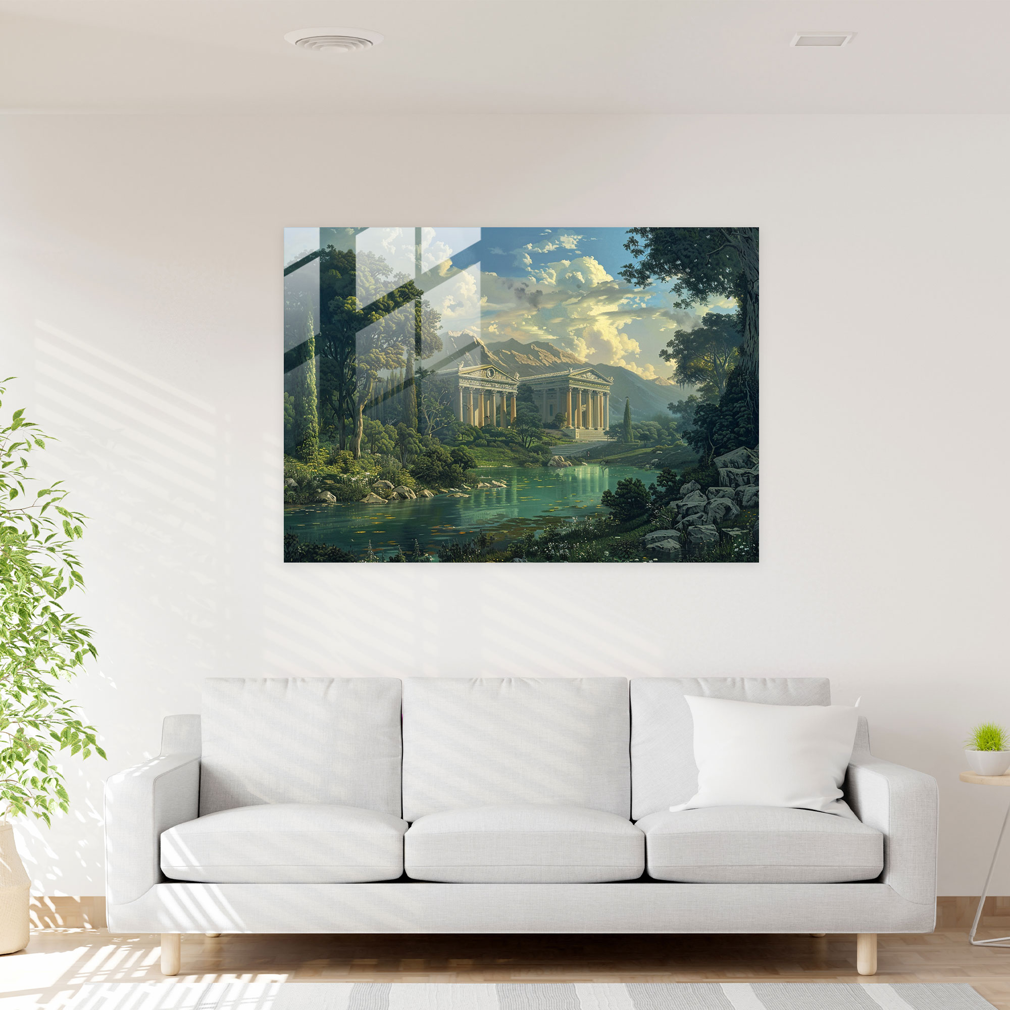Neoklasik Cam Duvar Sanatı Ev Dekorasyonu - Modern Sanat Duvar Dekorasyonu Cam Tablo