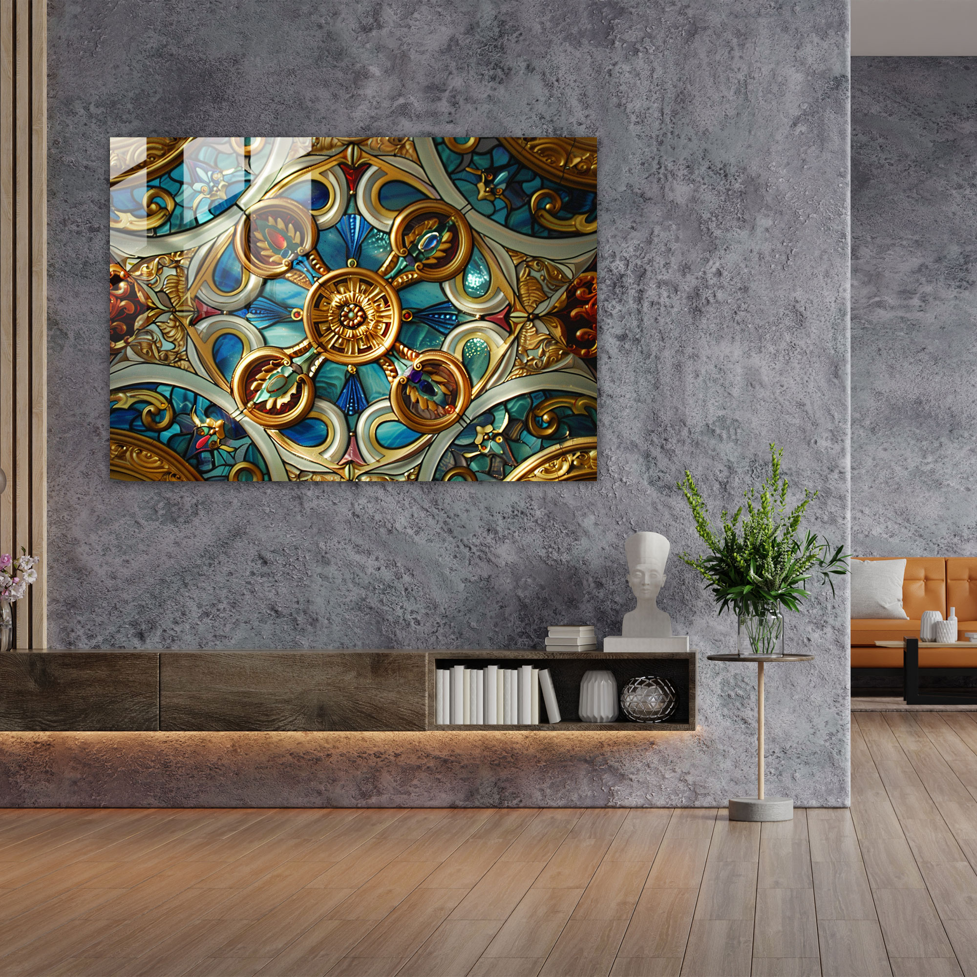 Neoklasik Cam Tablo Sanatı - Modern Sanat Ev Dekorasyonu için Neoklasik Tasarım