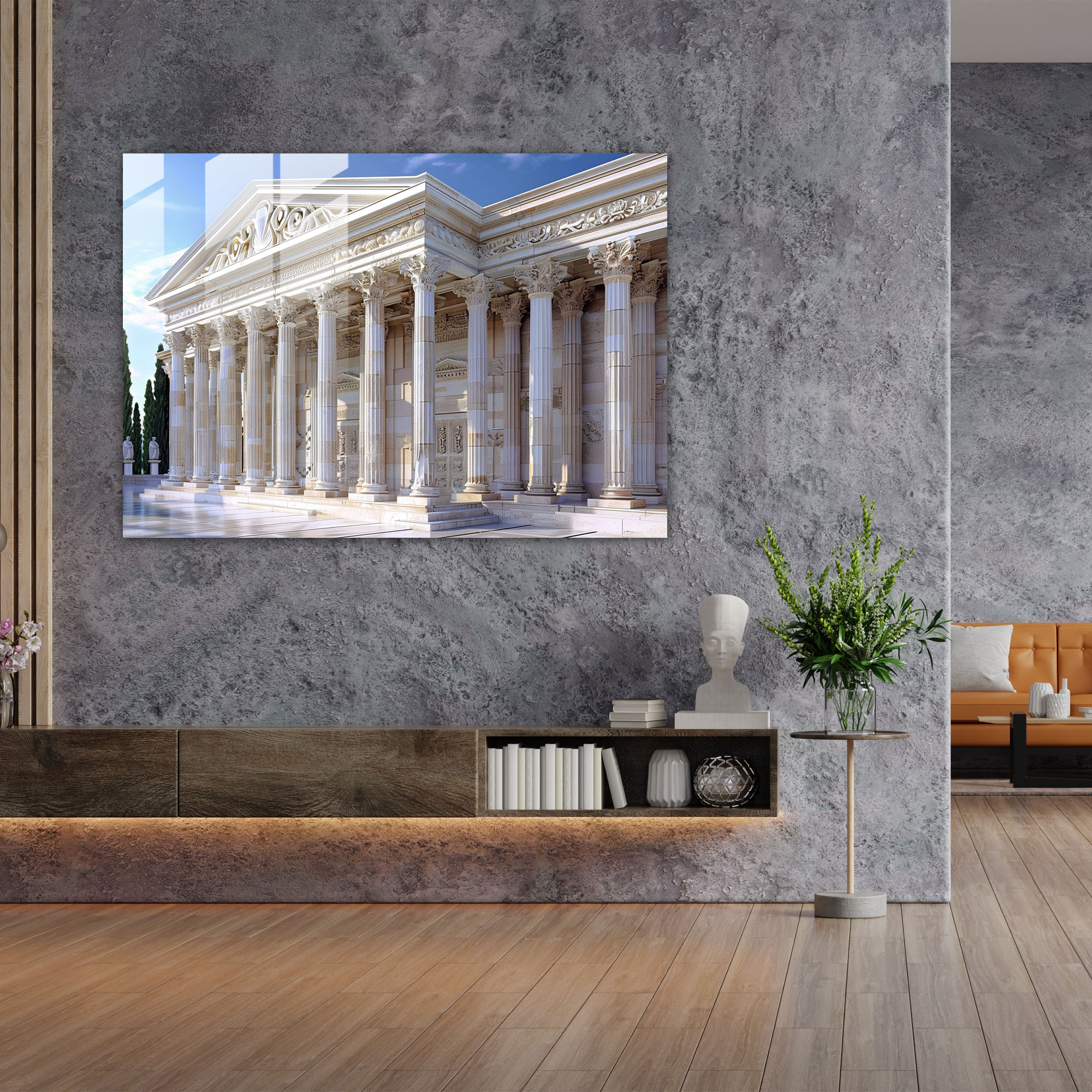 Neoklasik Ev Dekorasyonu: Roma Mimarisi - Kanvas Tablo Cam Tablo Duvar Dekorasyonu