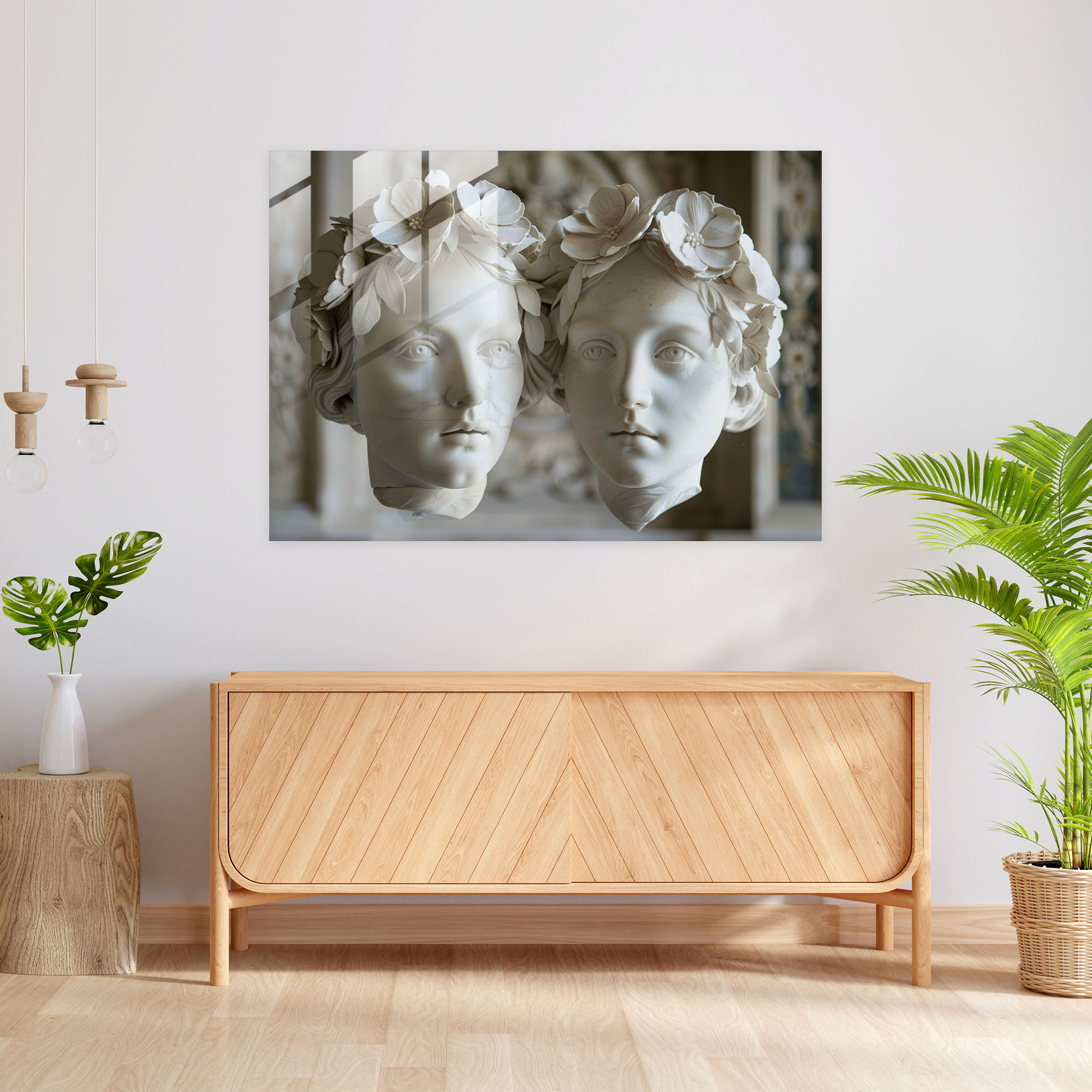 Neoklasik Ev Dekorasyonu: Heykelimsi Güzellik - Neoklasik Ev Dekorasyonu Cam Tablo Sanatı Modern Sanat