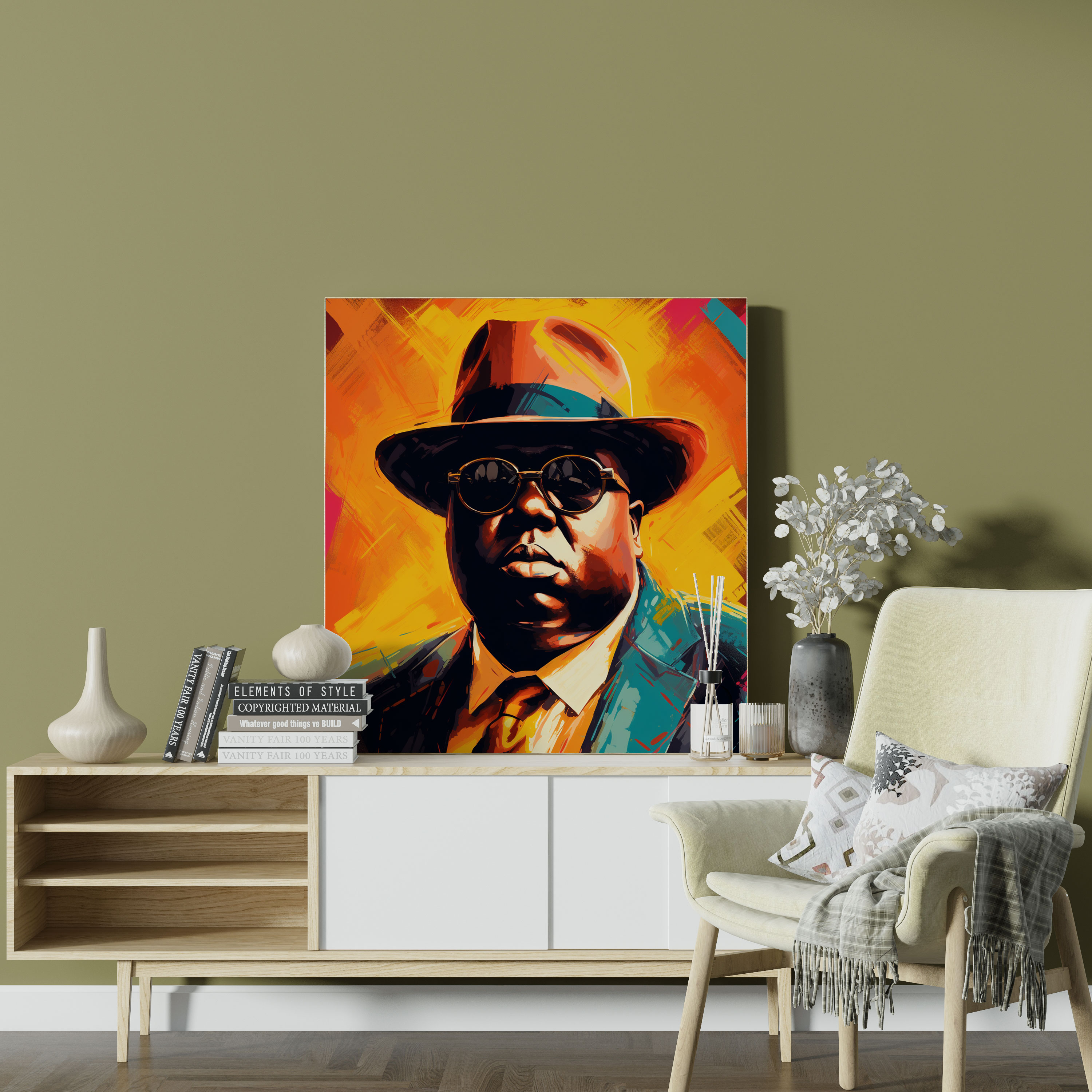 Notorious Big Abstract Wall Art - Notorious Big, Home Decoration, Wall Art, Emotion