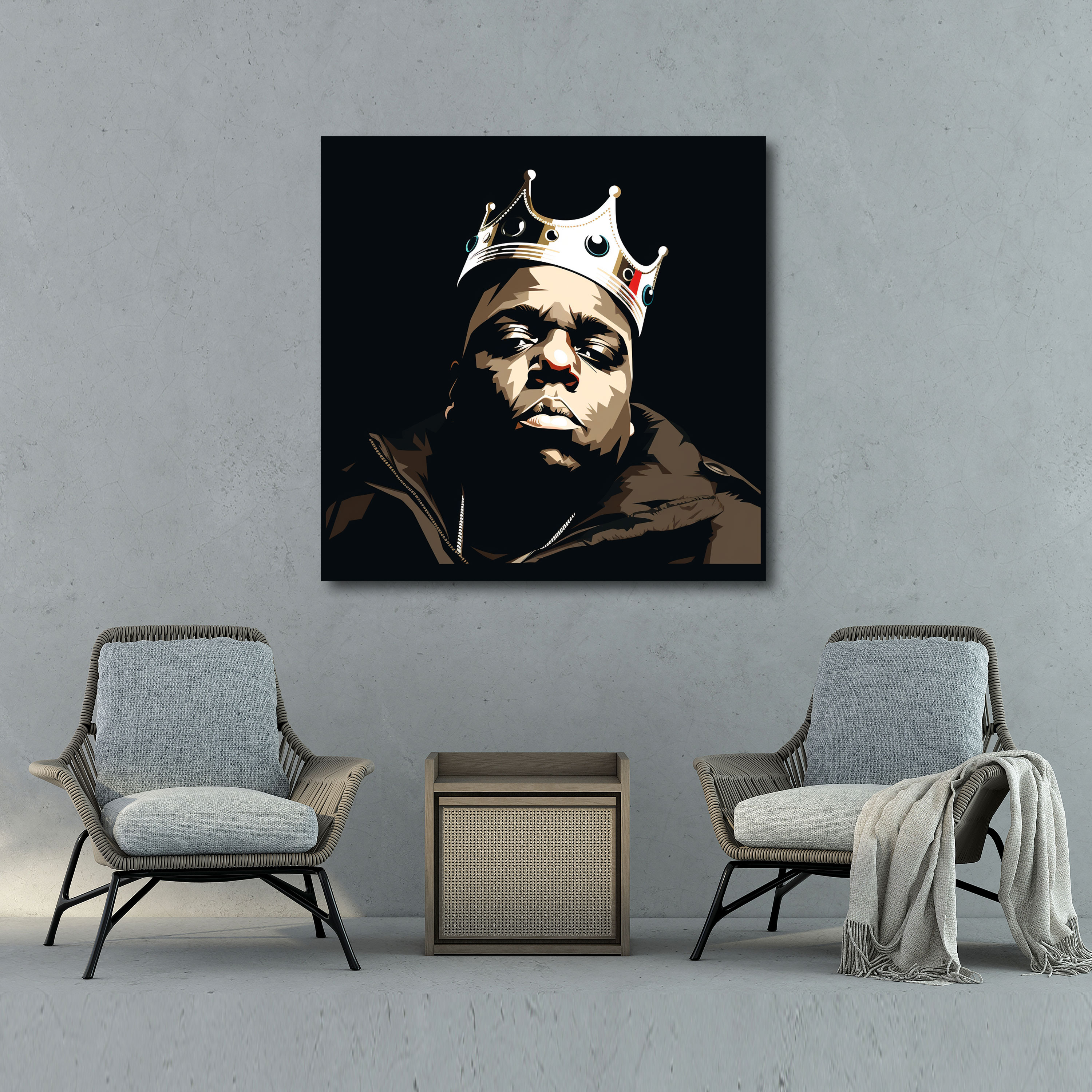 Notorious Big Wall Decoration - Notorious Big, Modern Decor, Music Icon, Canvas