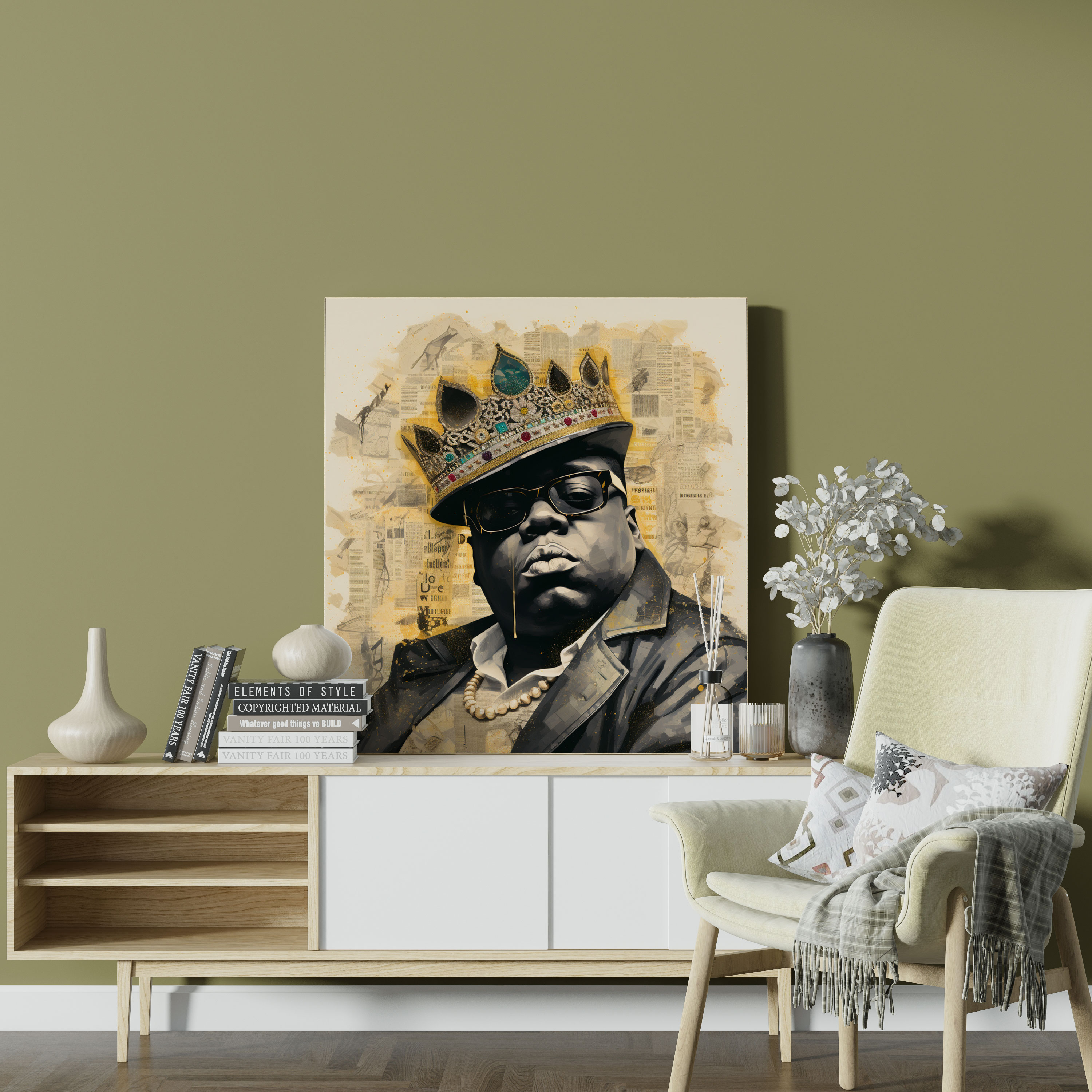 Notorious Big Wall Decoration - Notorious Big, Notorious Big, Canvas Wall Art, Lyrics Artwork