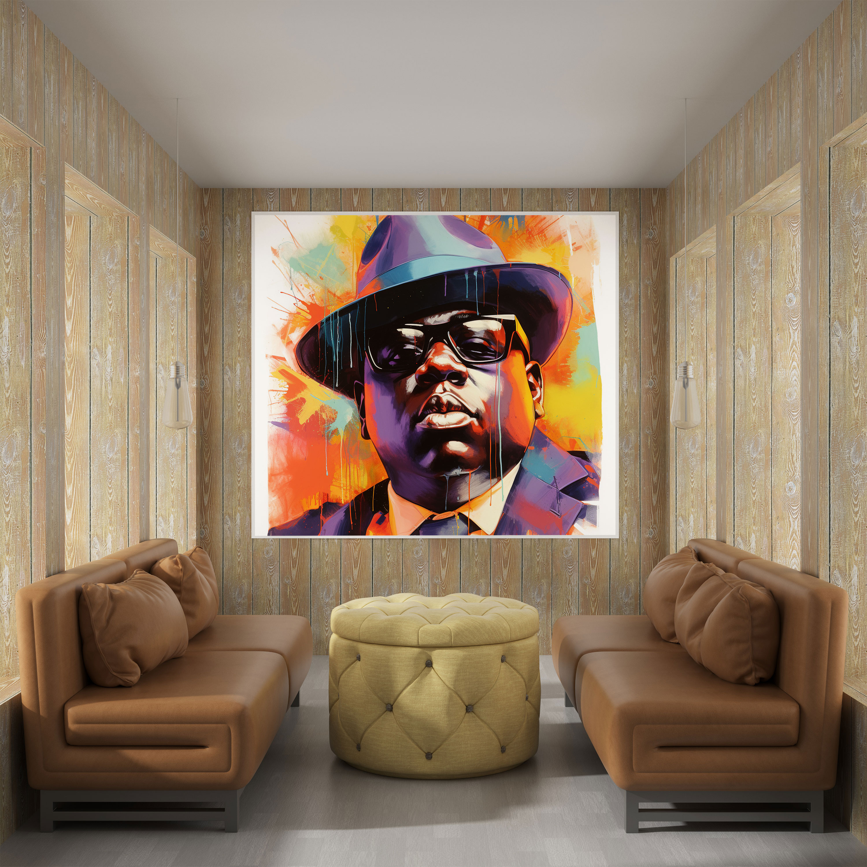 Notorious Big Canvas Print - Abstract Expressionist Wall Art - Notorious Big, Wall Decoration, Notorious Big, Abstract Expressionist