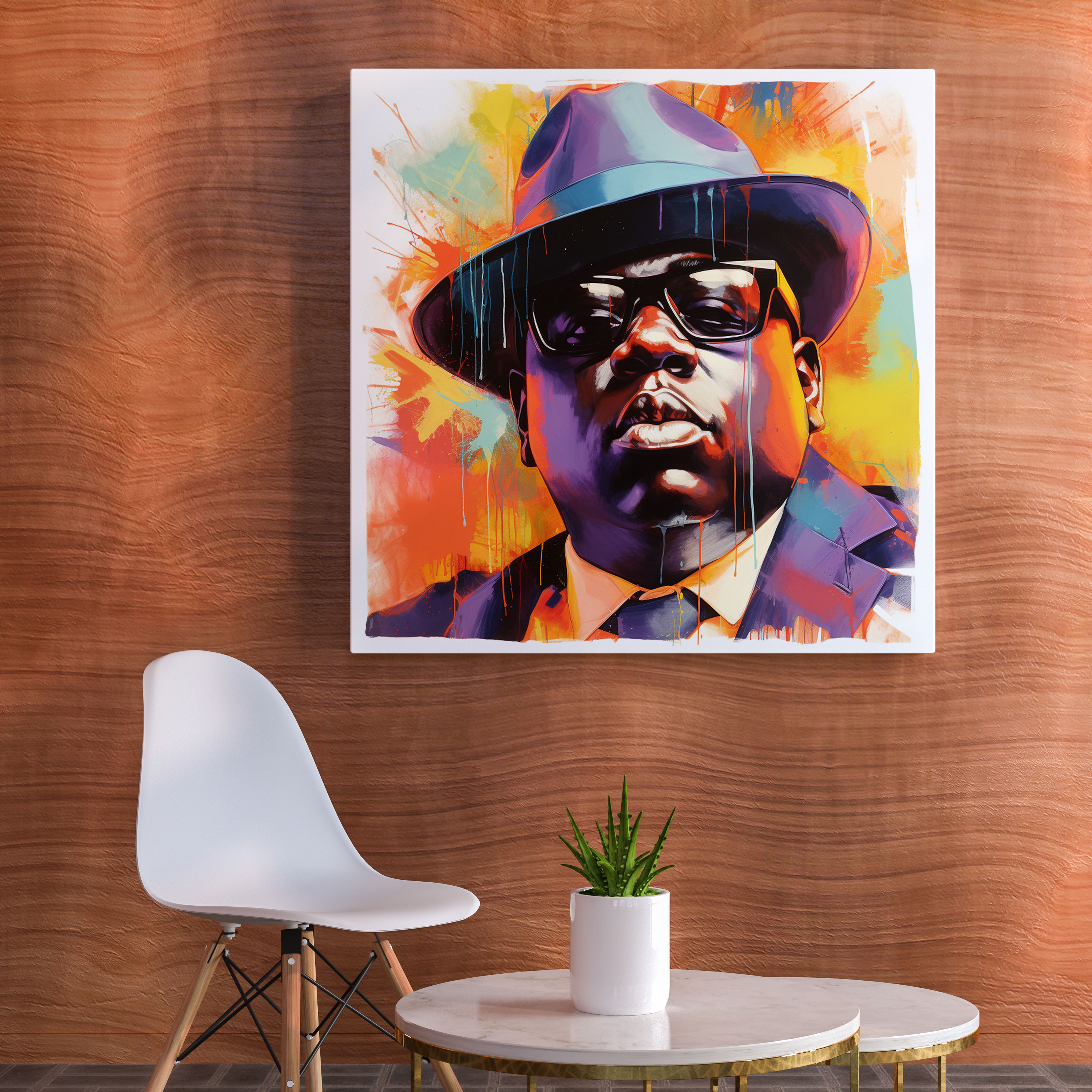 Notorious Big Canvas Print - Abstract Expressionist Wall Art - Notorious Big, Wall Decoration, Notorious Big, Abstract Expressionist