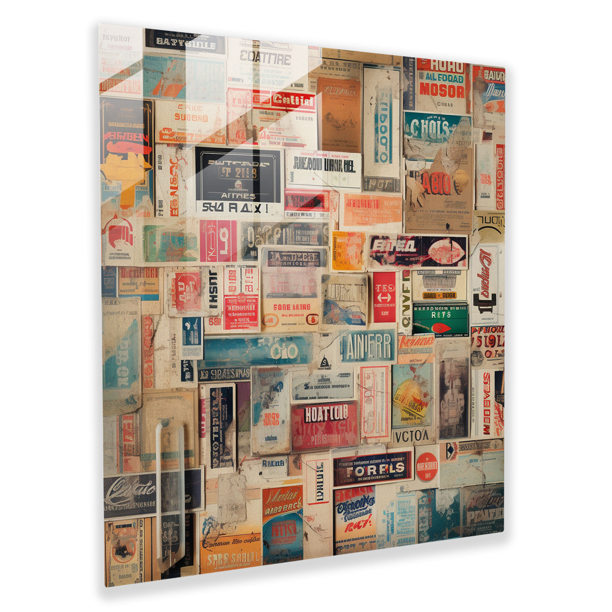 Cinematic Experience Glass Print - Movie Ticket Collage - Nostalgia, Modern Art, Nostalgia, Wall Decoration