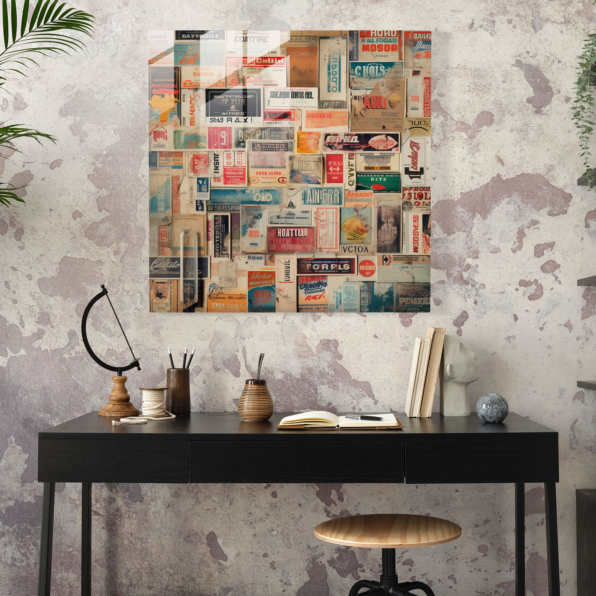 Cinematic Experience Glass Print - Movie Ticket Collage - Nostalgia, Modern Art, Nostalgia, Wall Decoration