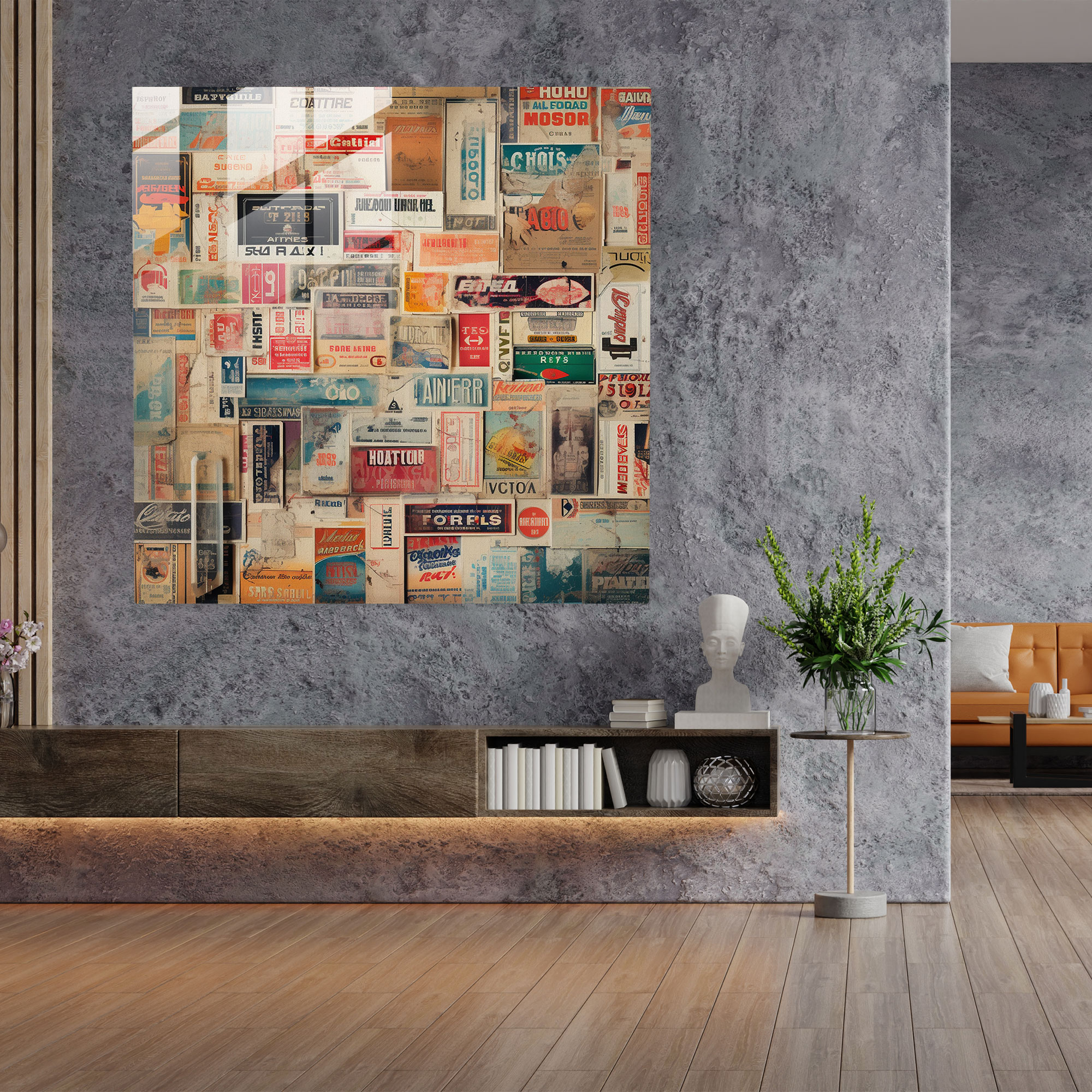 Cinematic Experience Glass Print - Movie Ticket Collage - Nostalgia, Modern Art, Nostalgia, Wall Decoration