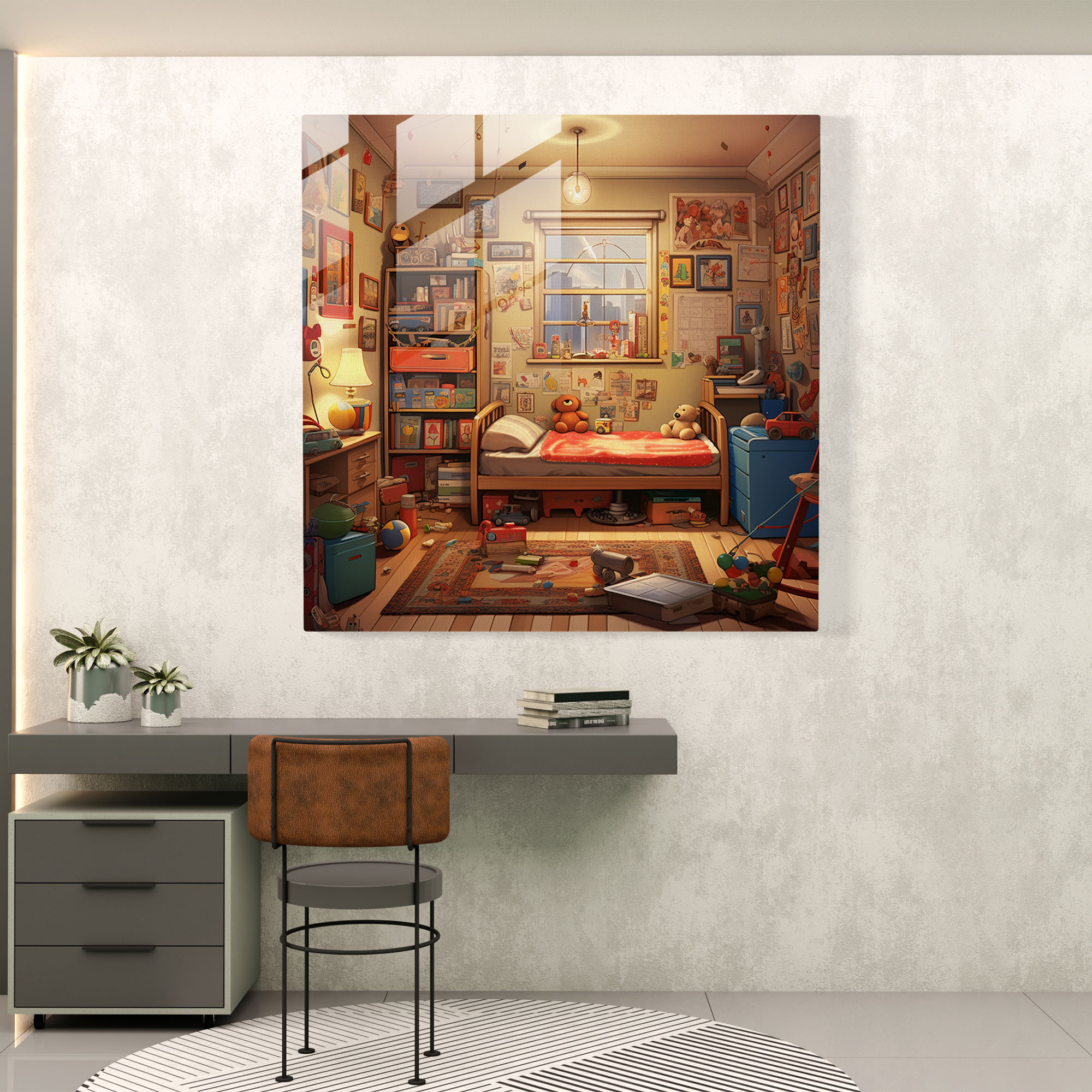 Childhood Memories Glass Print - Nostalgia, Innocent, Posters, Glass Print