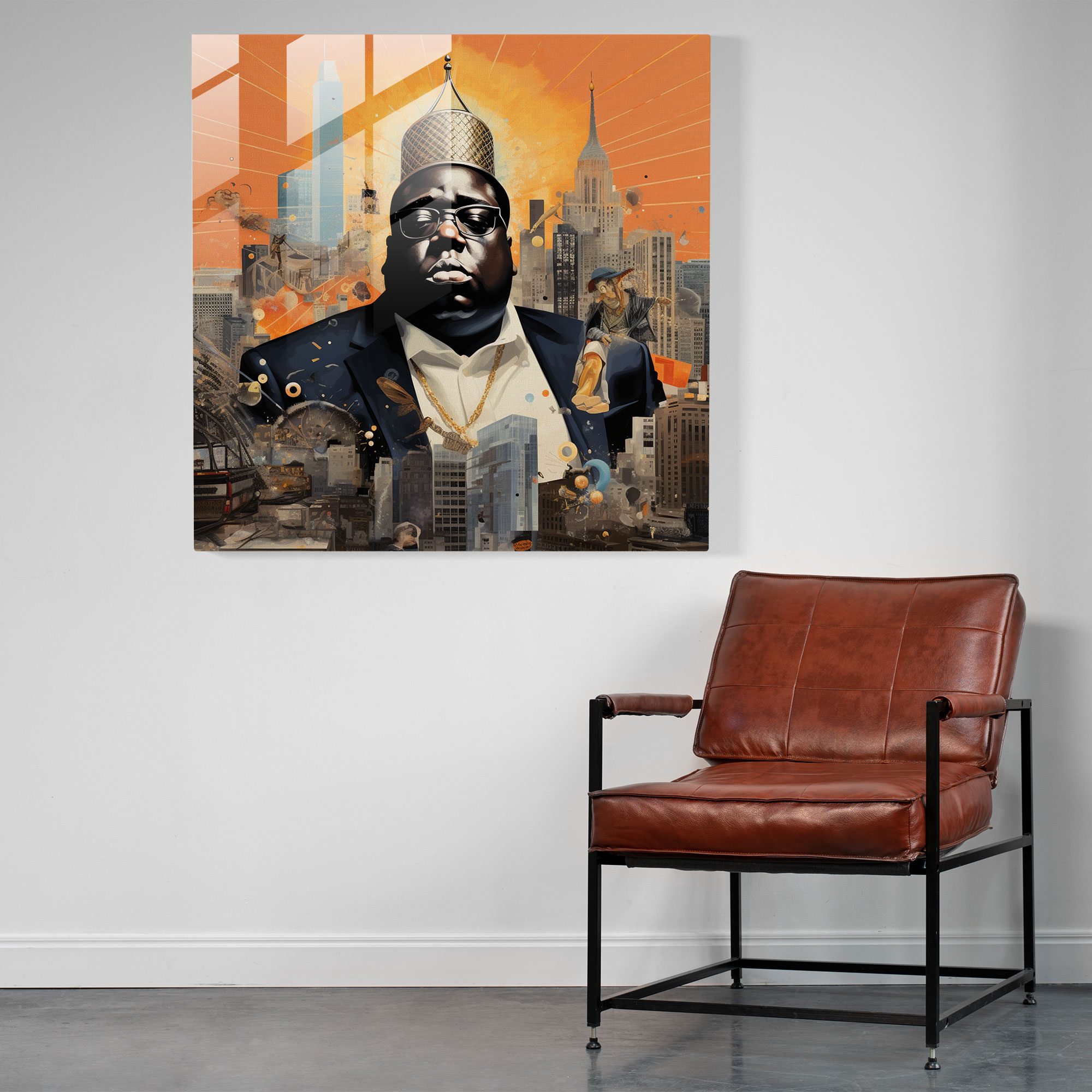 Notorious Big Glass Wall Art - Notorious Big, Wall Decoration, Modern Art, New York City