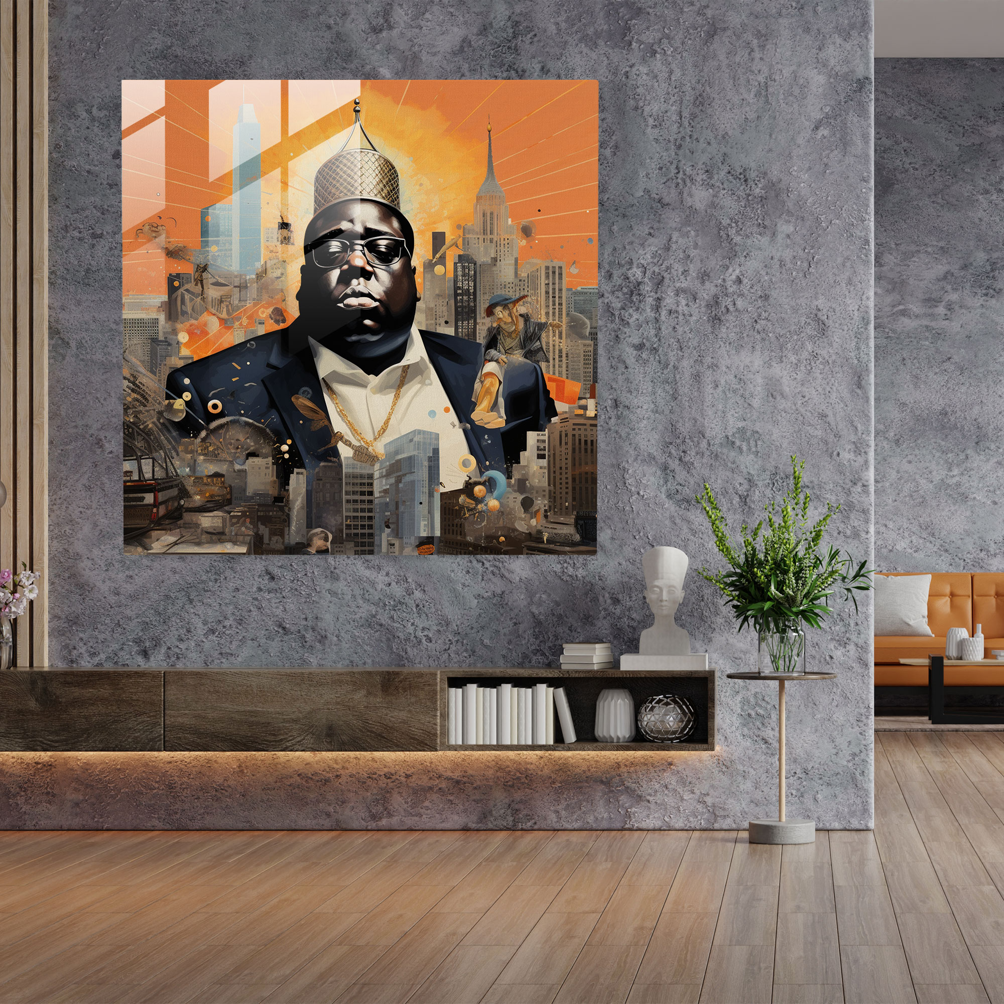 Notorious Big Glass Wall Art - Notorious Big, Wall Decoration, Modern Art, New York City