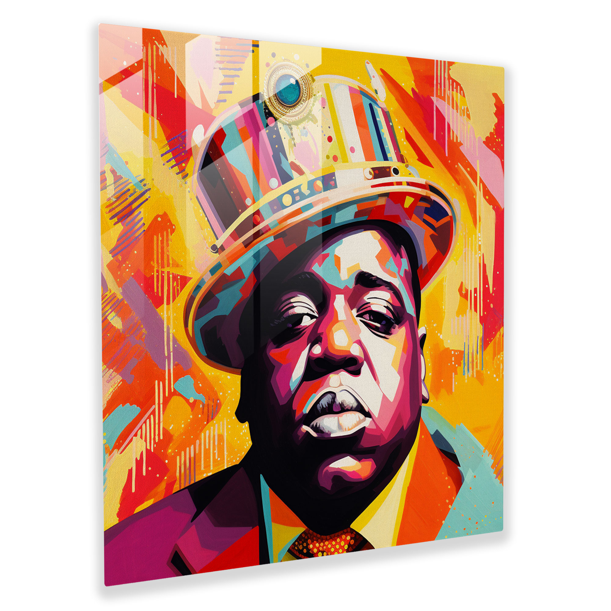 Notorious Big Home Decoration - Notorious Big, Glass Art, Pop Art Portrait, Modern Art