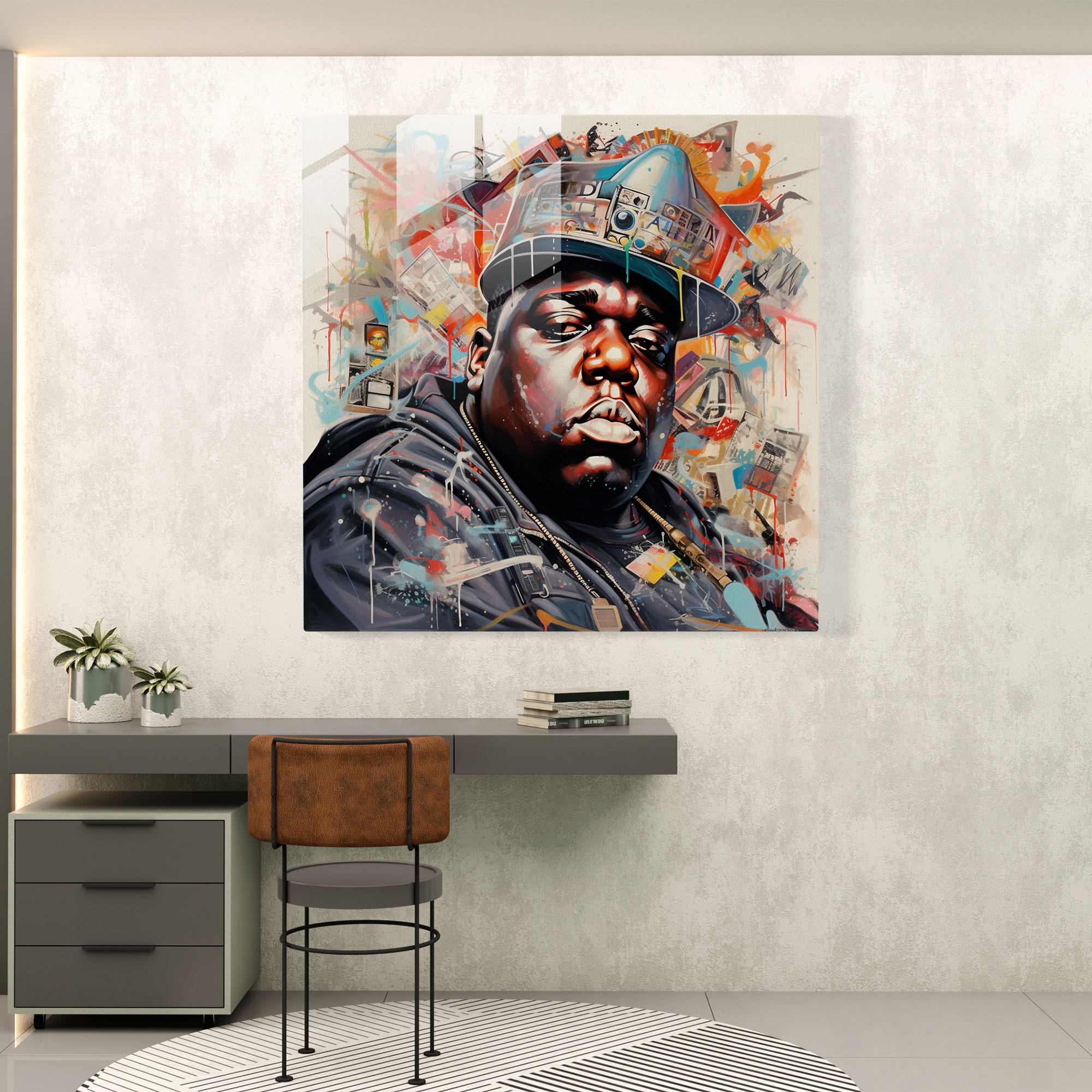 Notorious Big Wall Decoration - Notorious Big, Wall Decoration, Modern Art, Glass Print