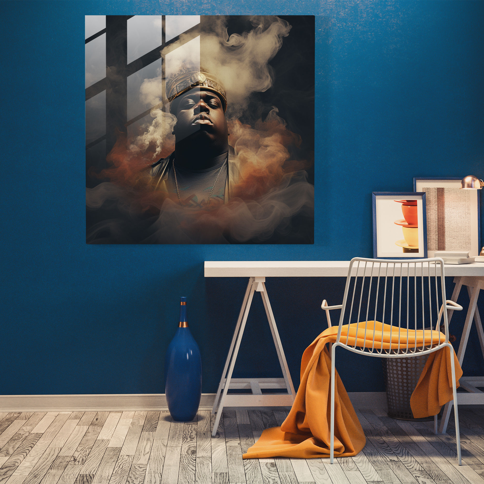 Mysterious Notorious Big Glass Print - Surreal Digital Art - Notorious Big, Mystery, Glass Art, Notorious Big