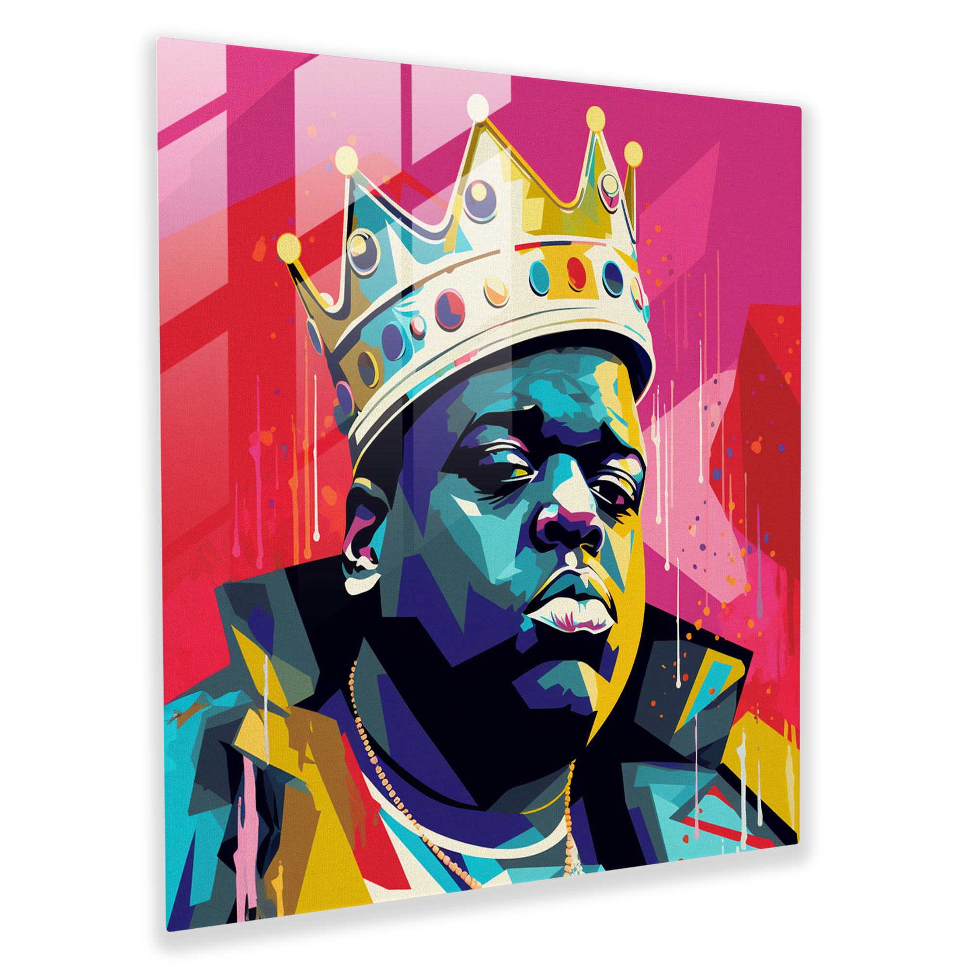 Comic Book Notorious Big Glass Print - Pop Art Inspired Design - Notorious Big, Comic Book Style, Glass Wall Art, Glass Art