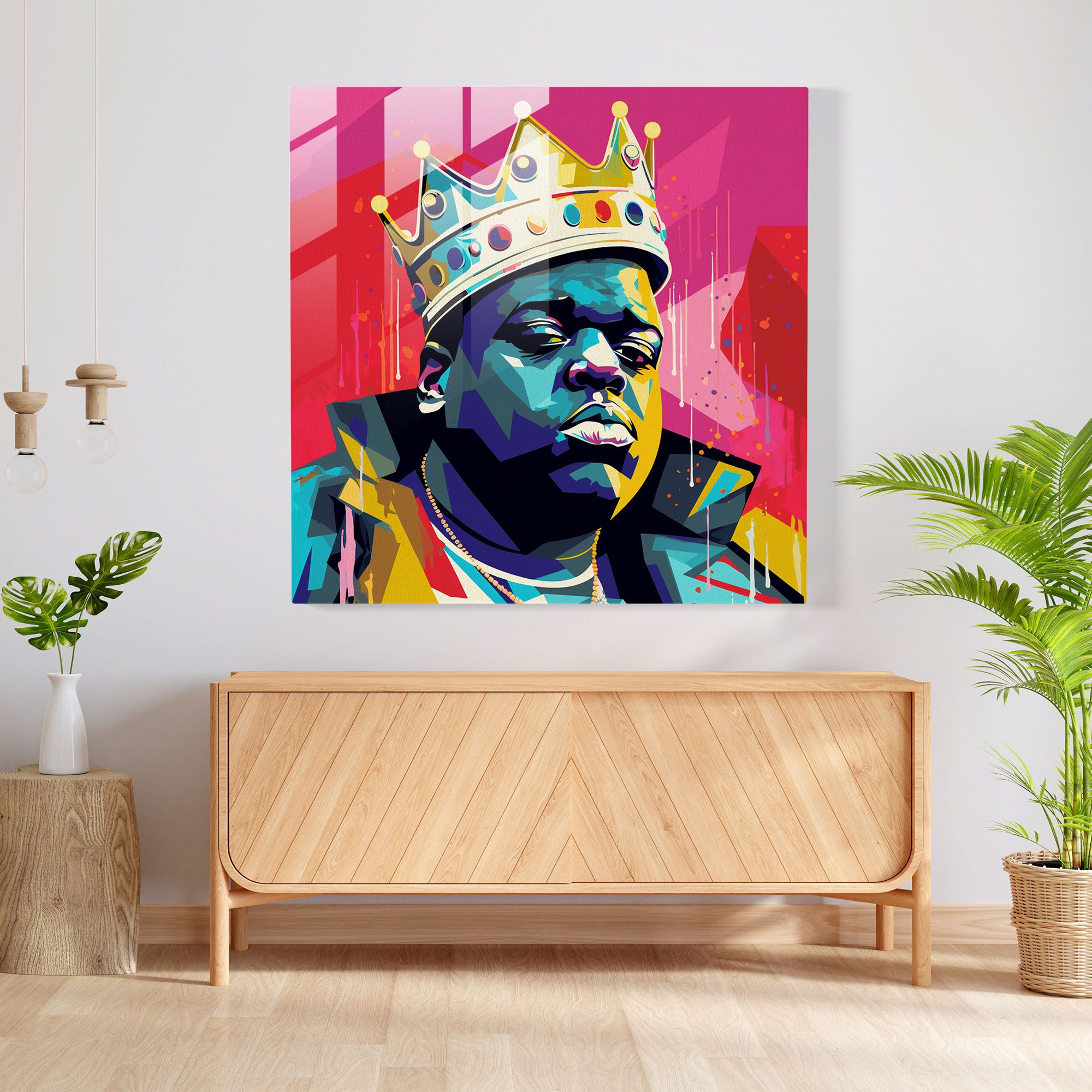 Comic Book Notorious Big Glass Print - Pop Art Inspired Design - Notorious Big, Comic Book Style, Glass Wall Art, Glass Art