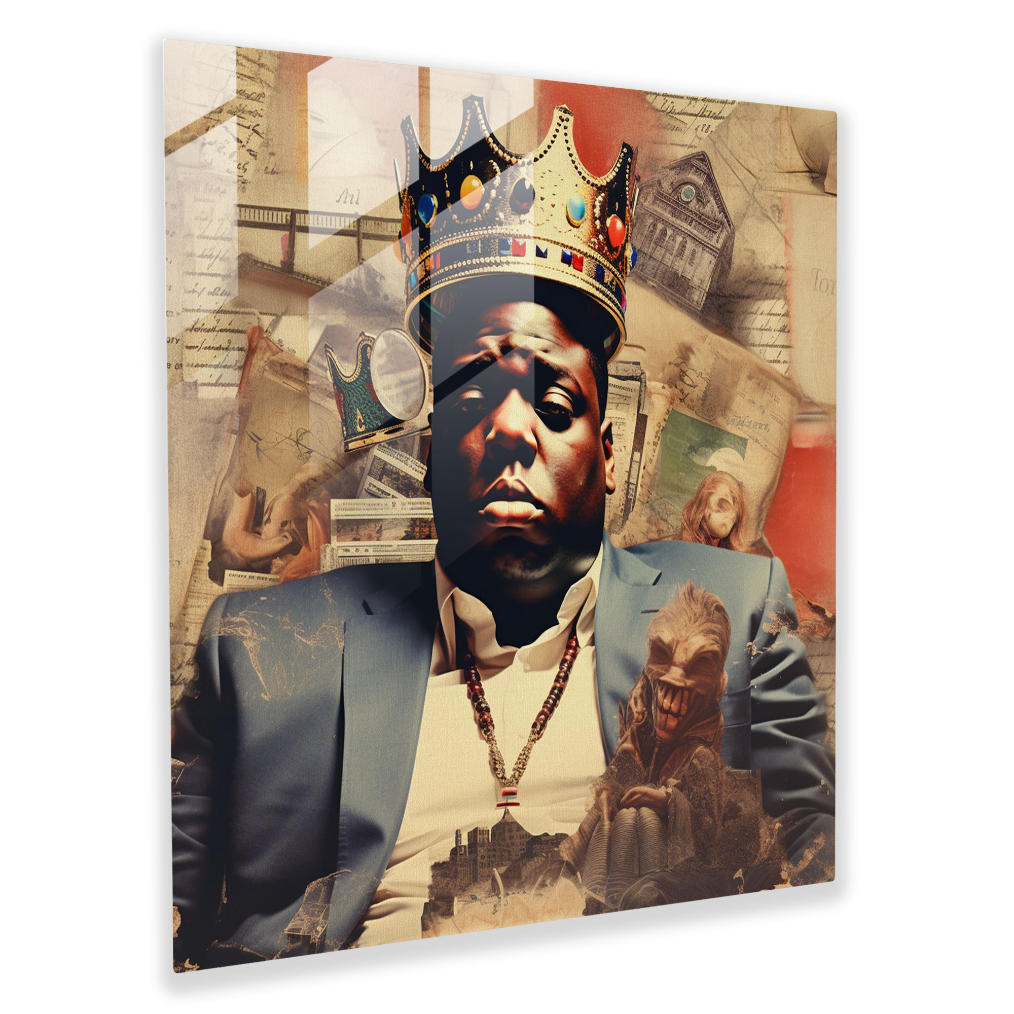 Nostaljik Notorious Big Cam Tablo - Vintage Albüm Kapakları Koleksiyonu - Notorious Big Cam Tablo Ev Dekorasyonu Cam Sanatı