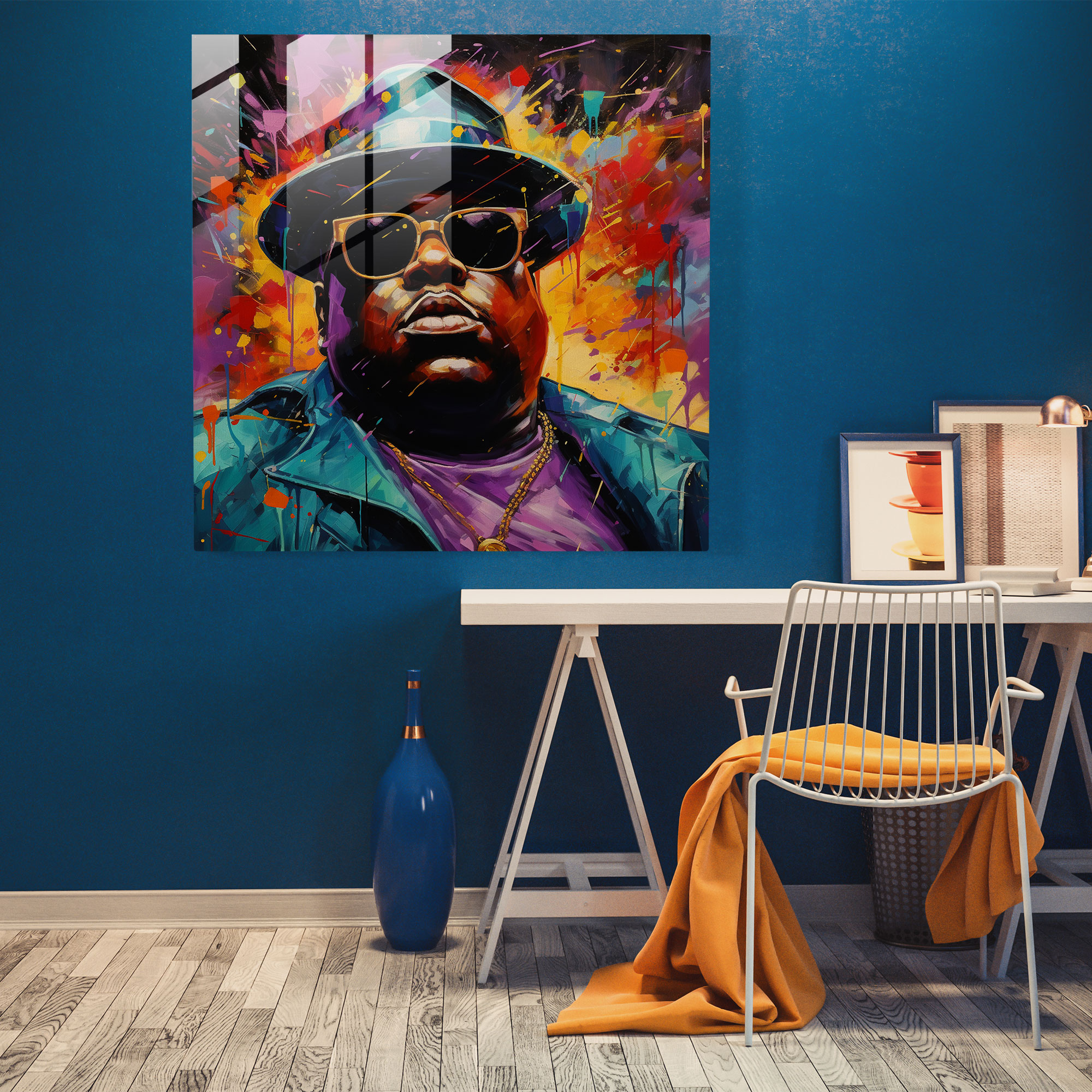 Notorious Big Glass Print - Notorious Big, Modern Art, Glass Art, Notorious Big