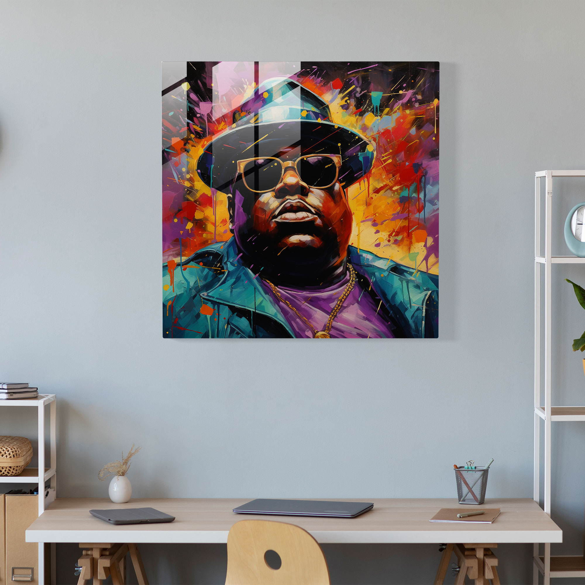 Notorious Big Glass Print - Notorious Big, Modern Art, Glass Art, Notorious Big