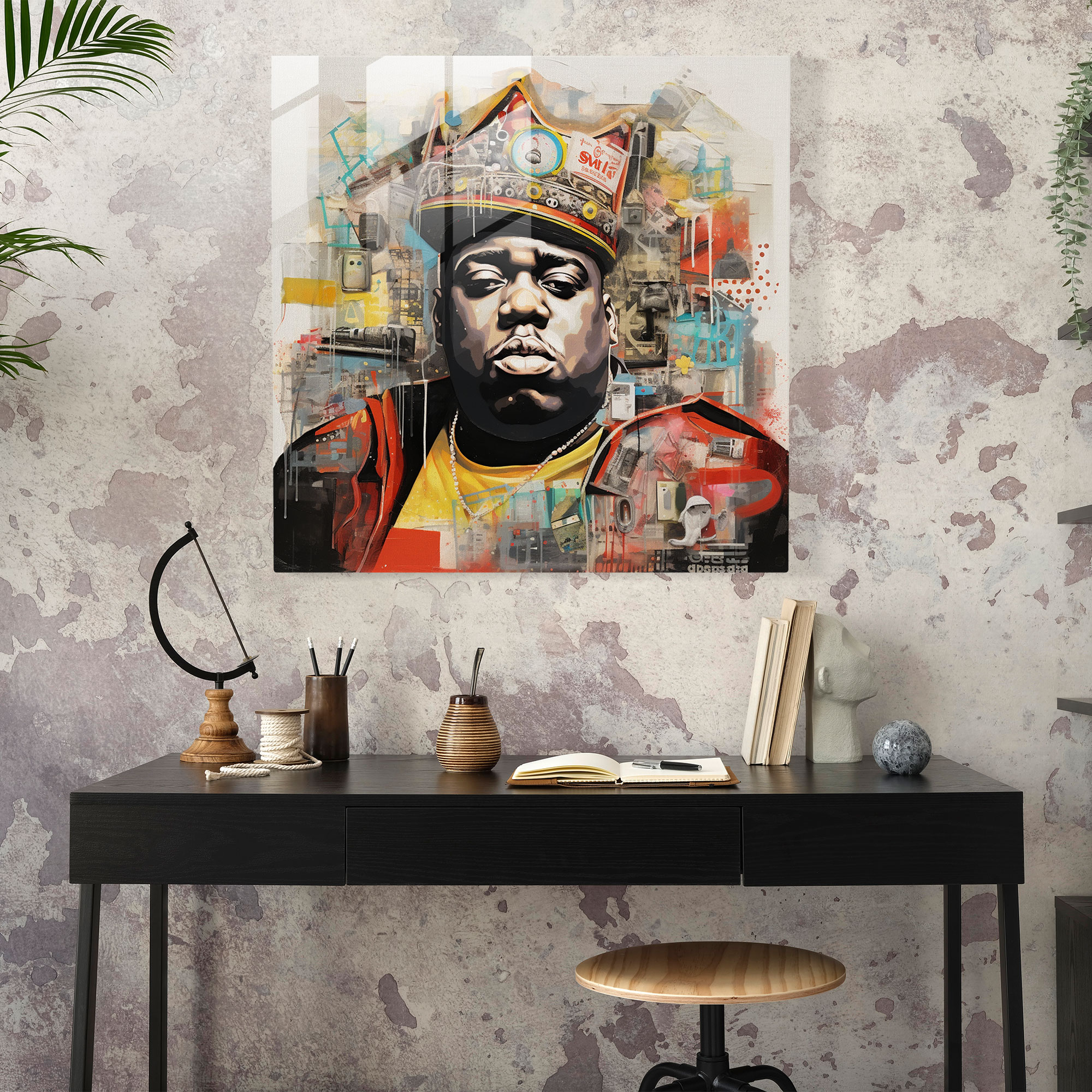 Notorious Big Ev Dekorasyonu - Müzik Karma Medya Kolaj Modern Sanat