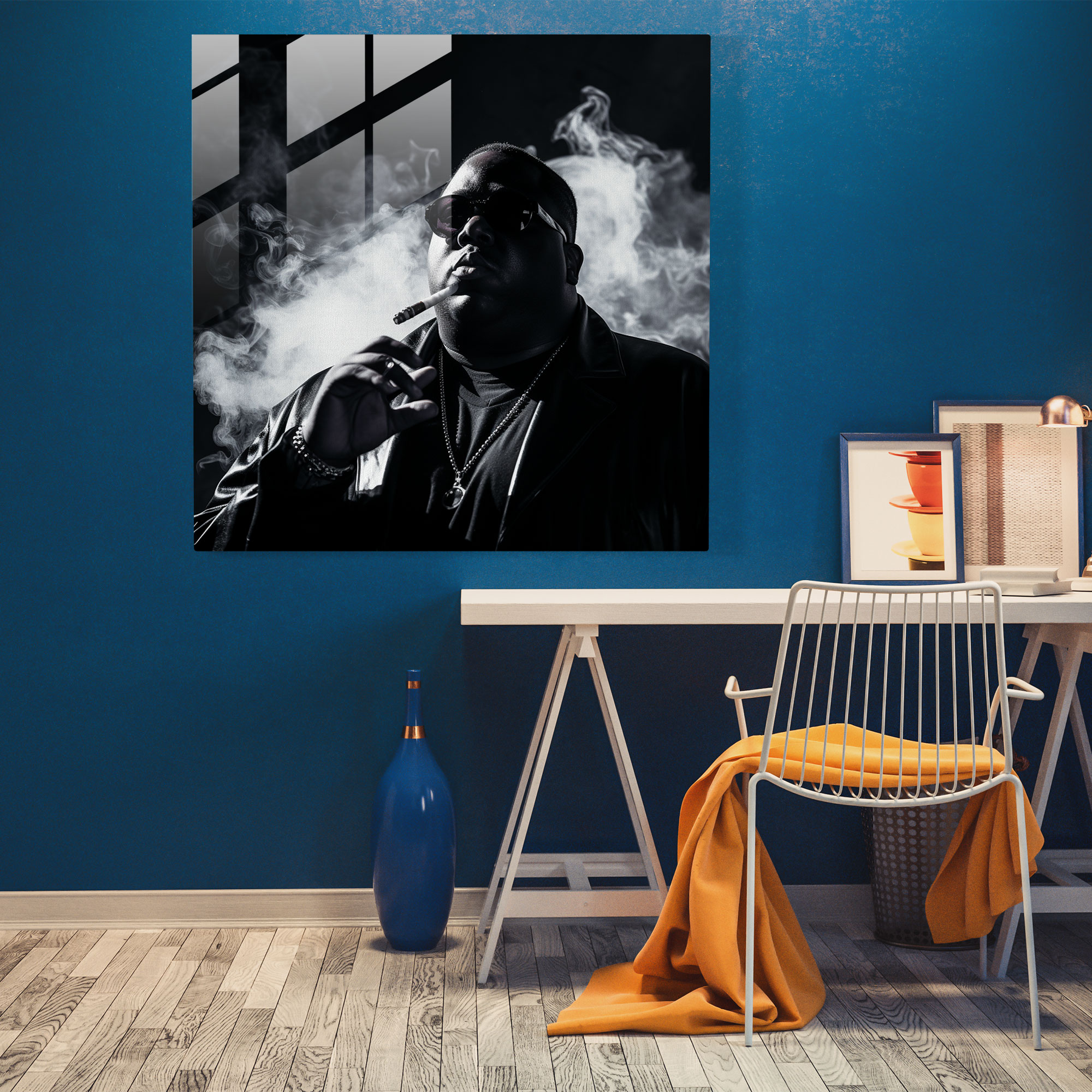 Notorious Big Glass Art - Notorious Big, Notorious Big, Intensity, Home Decoration