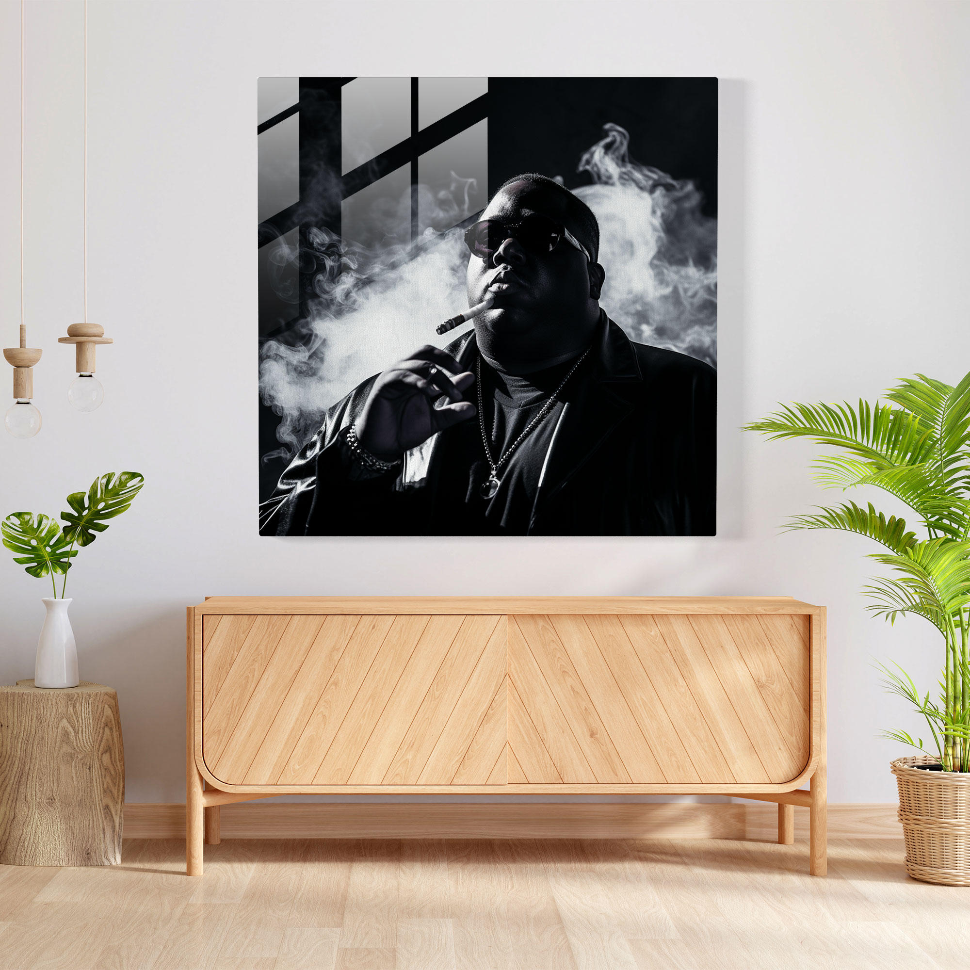 Notorious Big Glass Art - Notorious Big, Notorious Big, Intensity, Home Decoration