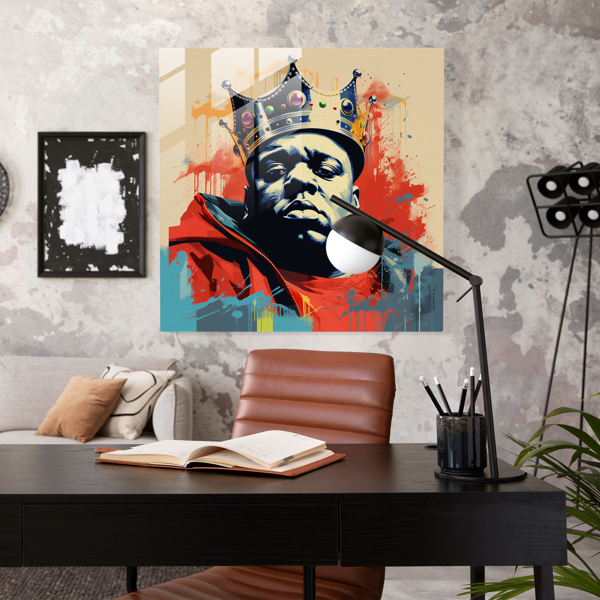 Notorious Big Glass Print Poster - Notorious Big, Glass Print, Bold Typography, Homage
