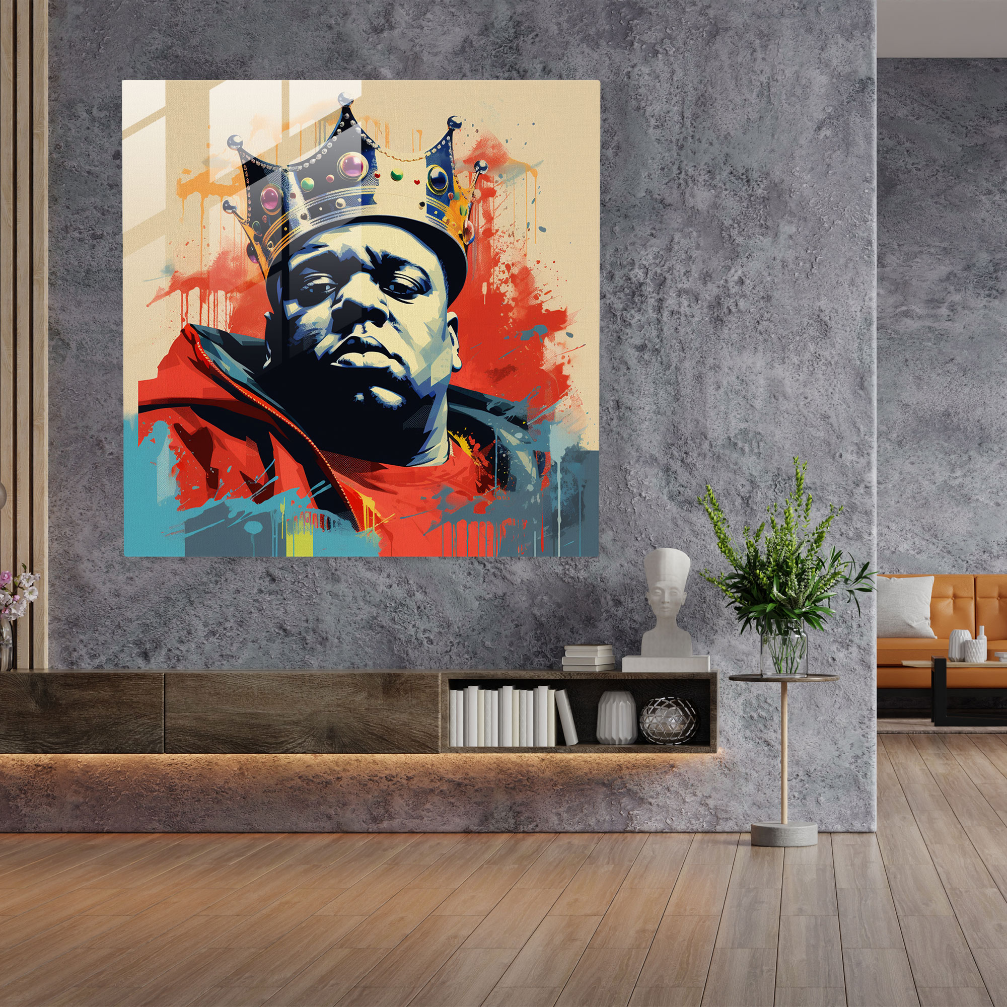 Notorious Big Glass Print Poster - Notorious Big, Glass Print, Bold Typography, Homage