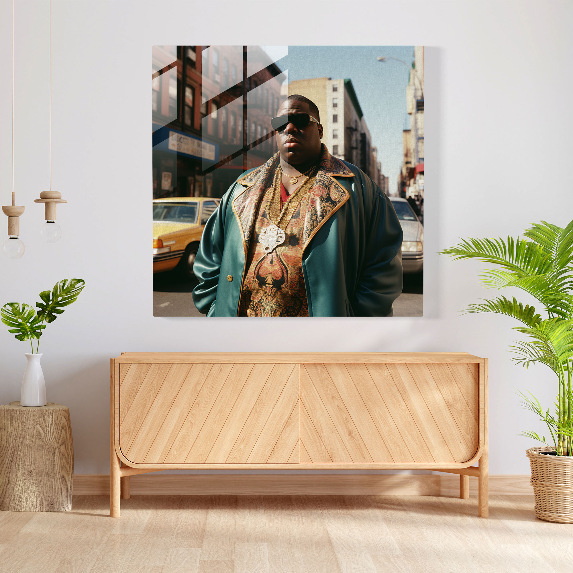 Notorious Big Glass Print Photography - Notorious Big, Notorious Big, Hip-Hop, Home Decoration