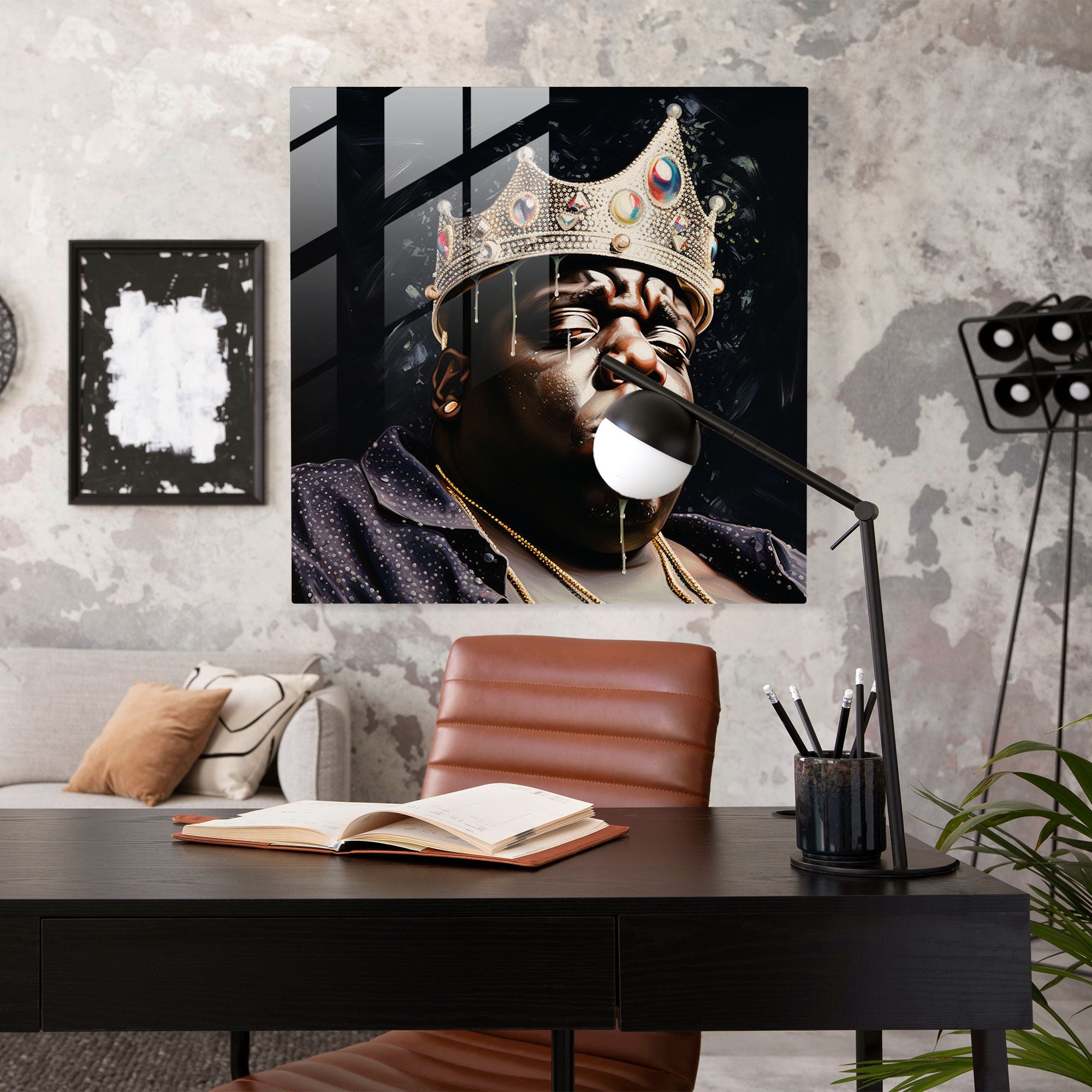 Notorious B.i.g. Realistic Glass Wall Art - Notorious Big, Notorious B.i.g., Wall Decoration, Glass Print