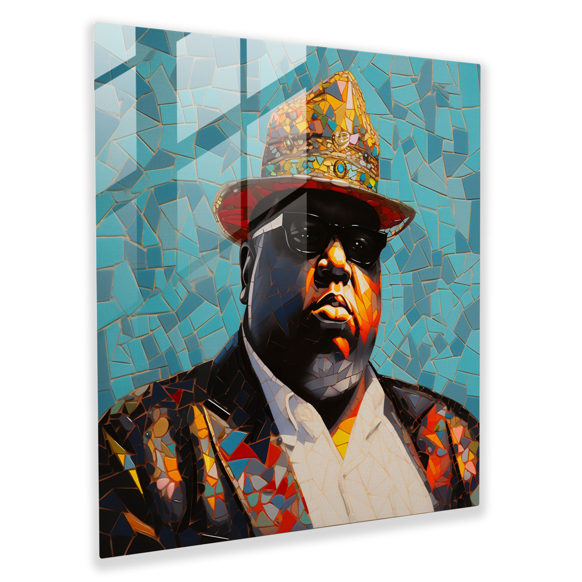 Notorious B.i.g. Glass Art - Notorious Big, Wall Decoration, Portrait, Charisma