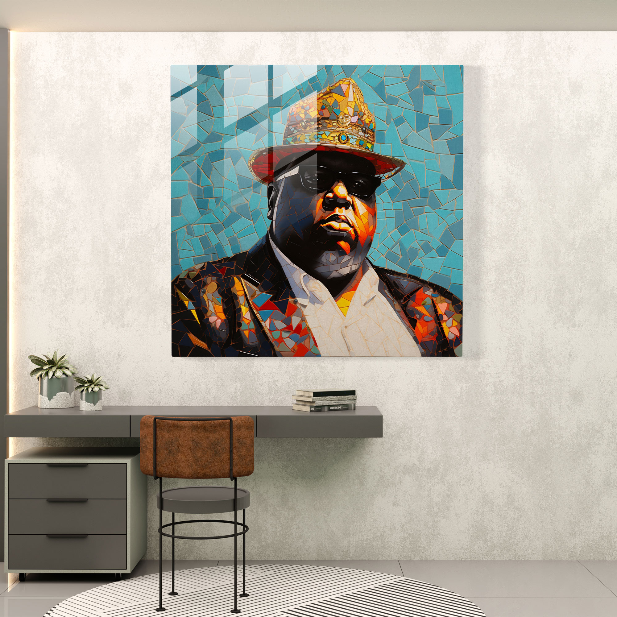 Notorious B.i.g. Glass Art - Notorious Big, Wall Decoration, Portrait, Charisma