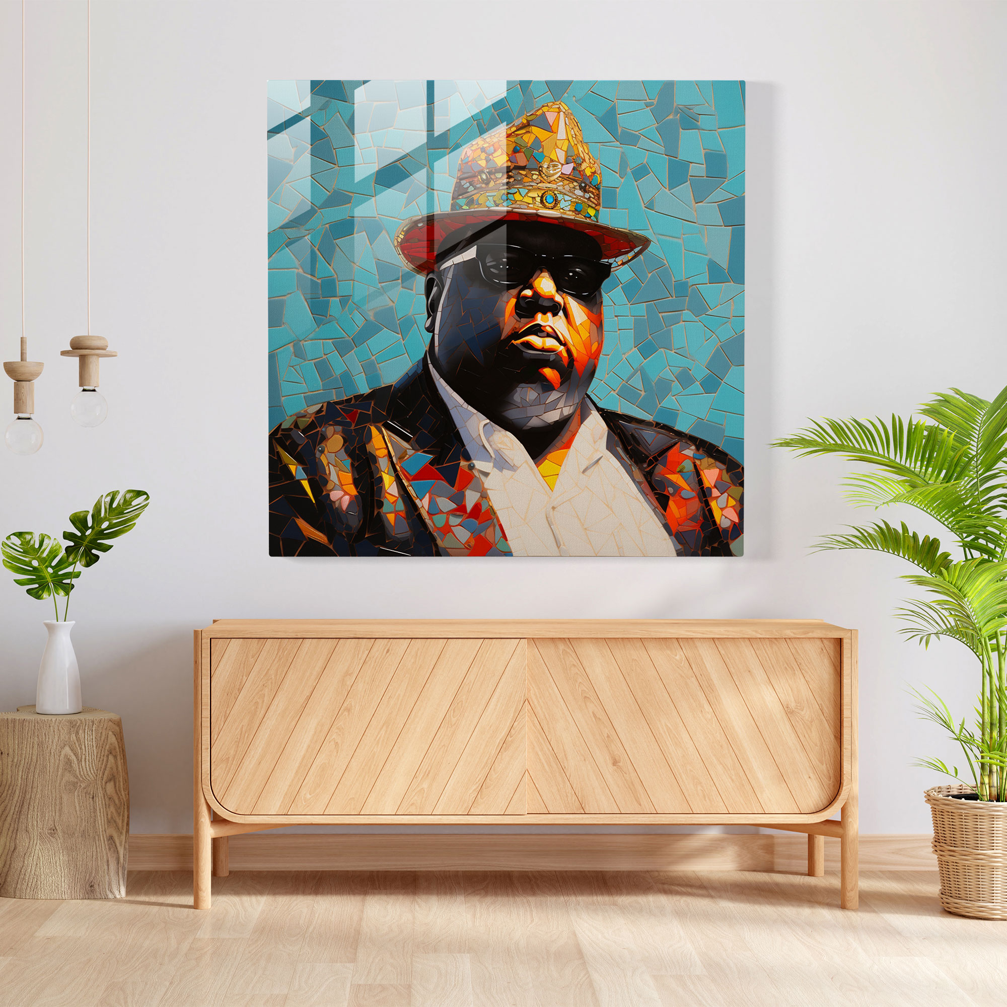 Notorious B.i.g. Glass Art - Notorious Big, Wall Decoration, Portrait, Charisma