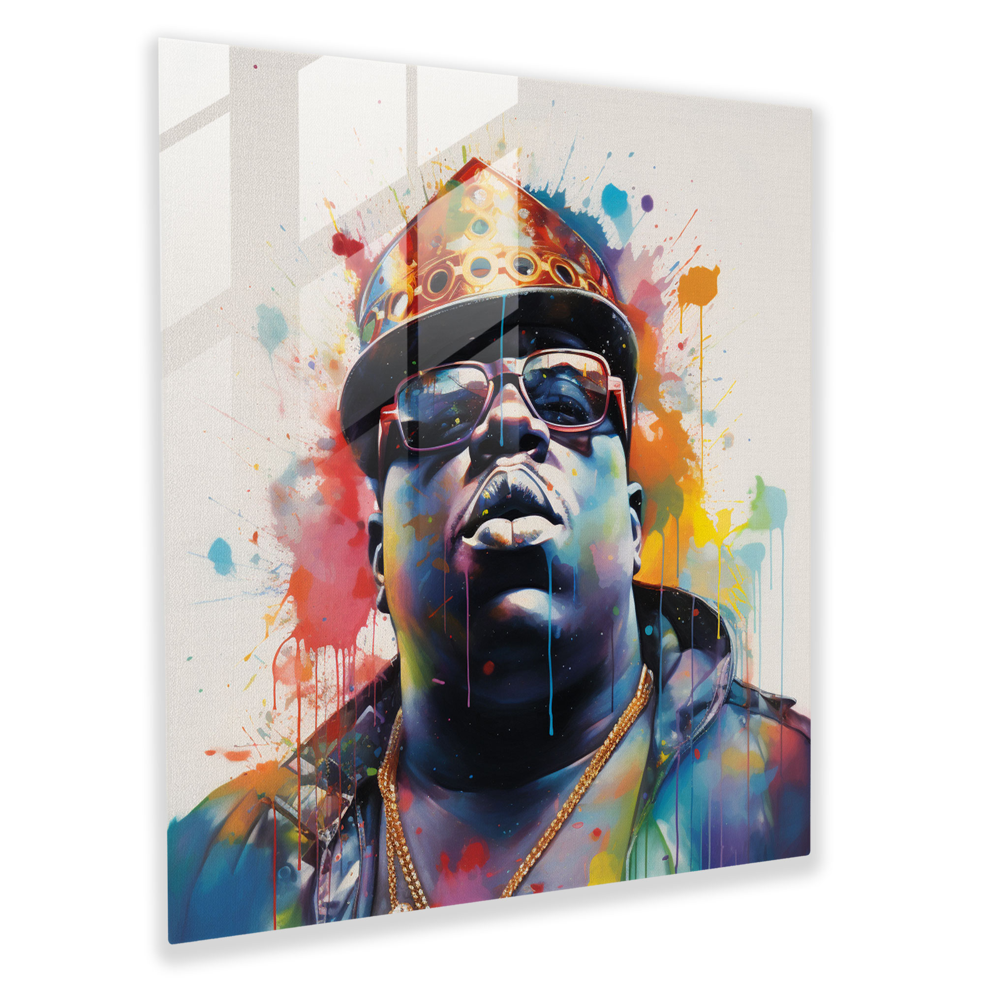 Notorious B.i.g. Glass Print - Notorious Big, Impressionist, Home Decoration, Notorious B.i.g.