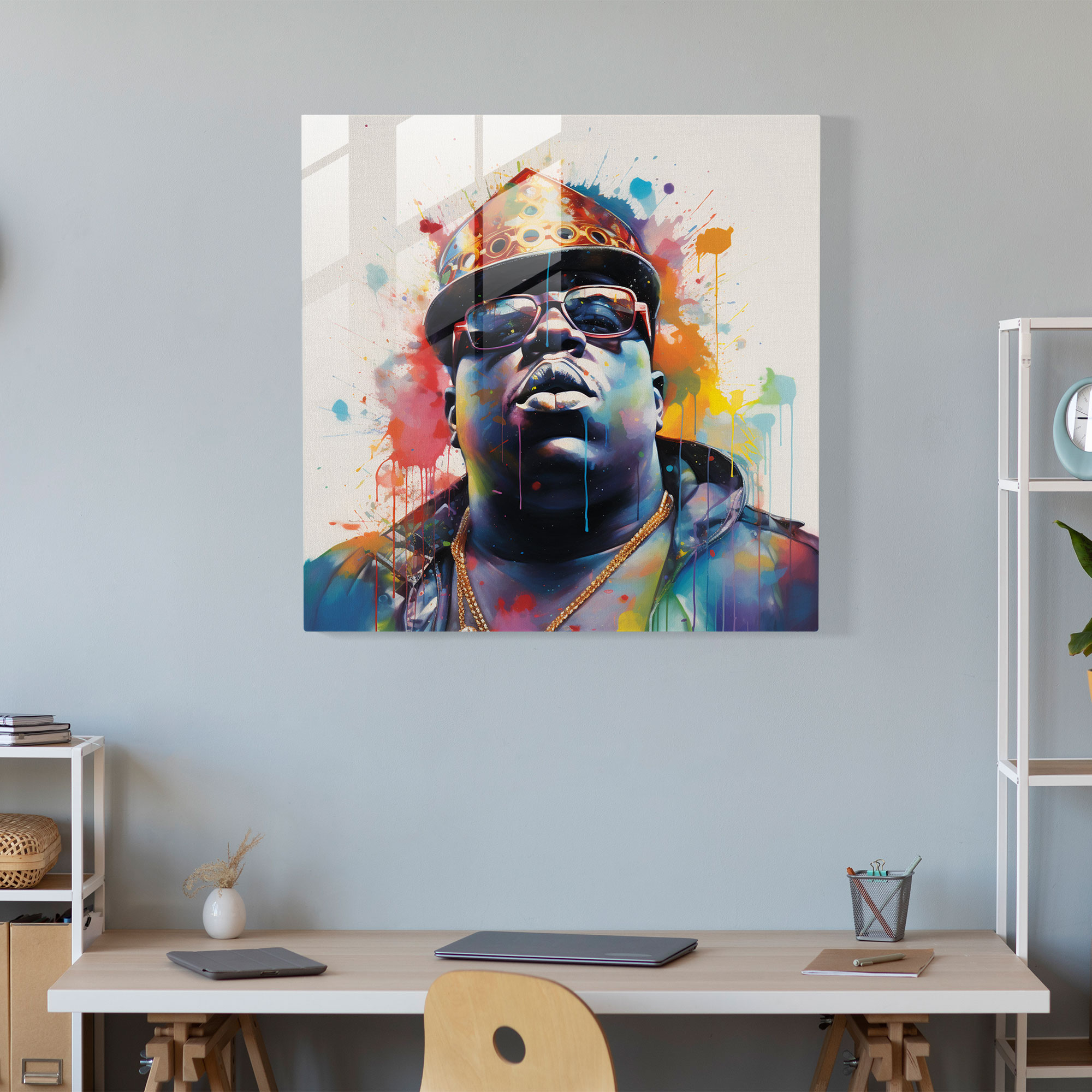 Notorious B.i.g. Glass Print - Notorious Big, Impressionist, Home Decoration, Notorious B.i.g.