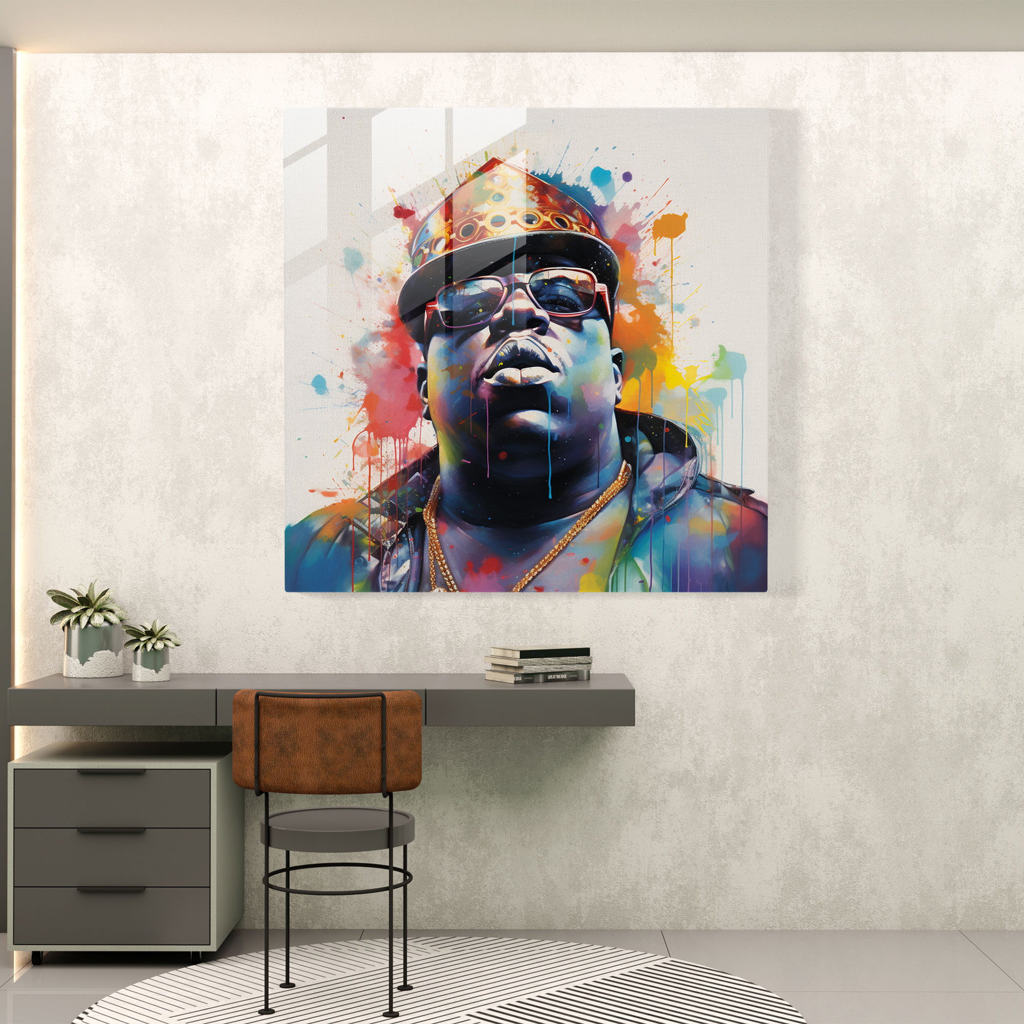 Notorious B.i.g. Glass Print - Notorious Big, Impressionist, Home Decoration, Notorious B.i.g.