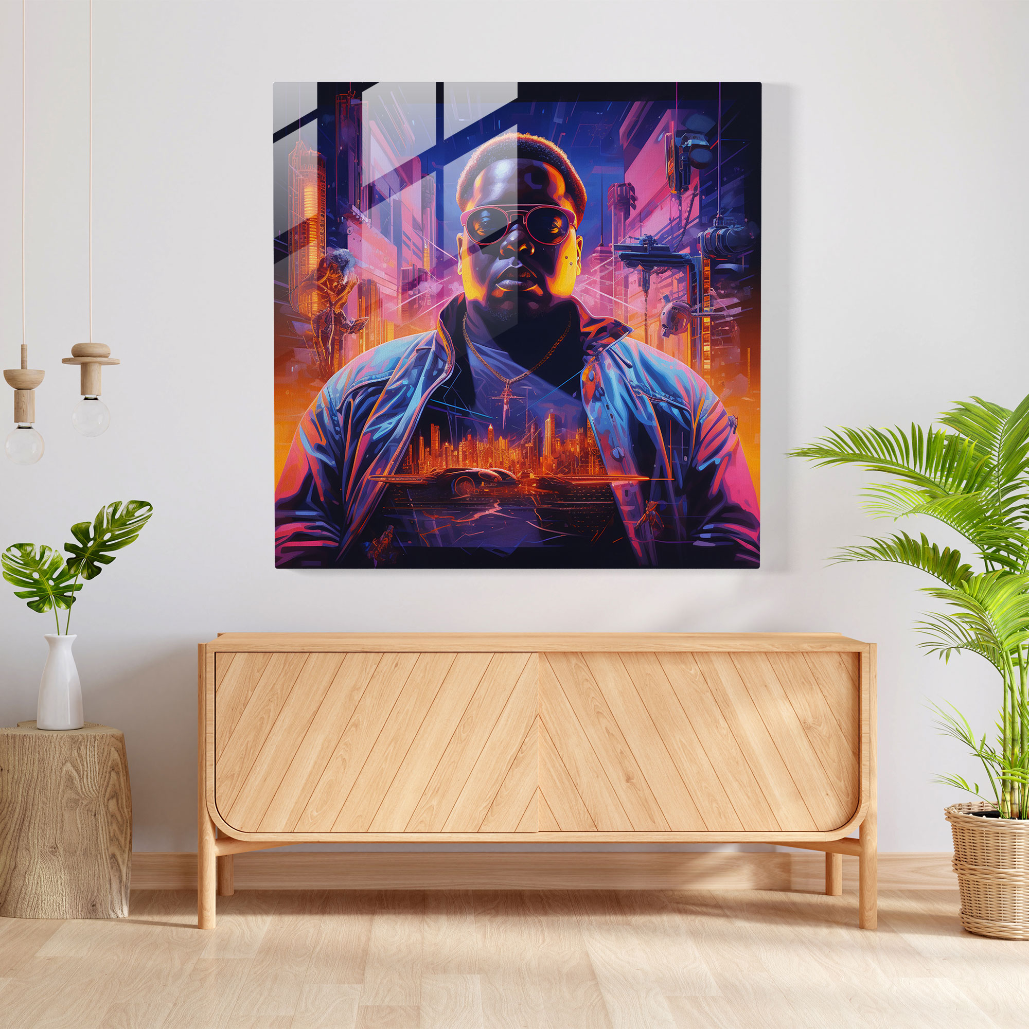 Notorious B.i.g. Duvar Dekorasyonu - Büyük Gelecekçi Cam Tablo Duvar Dekorasyonu