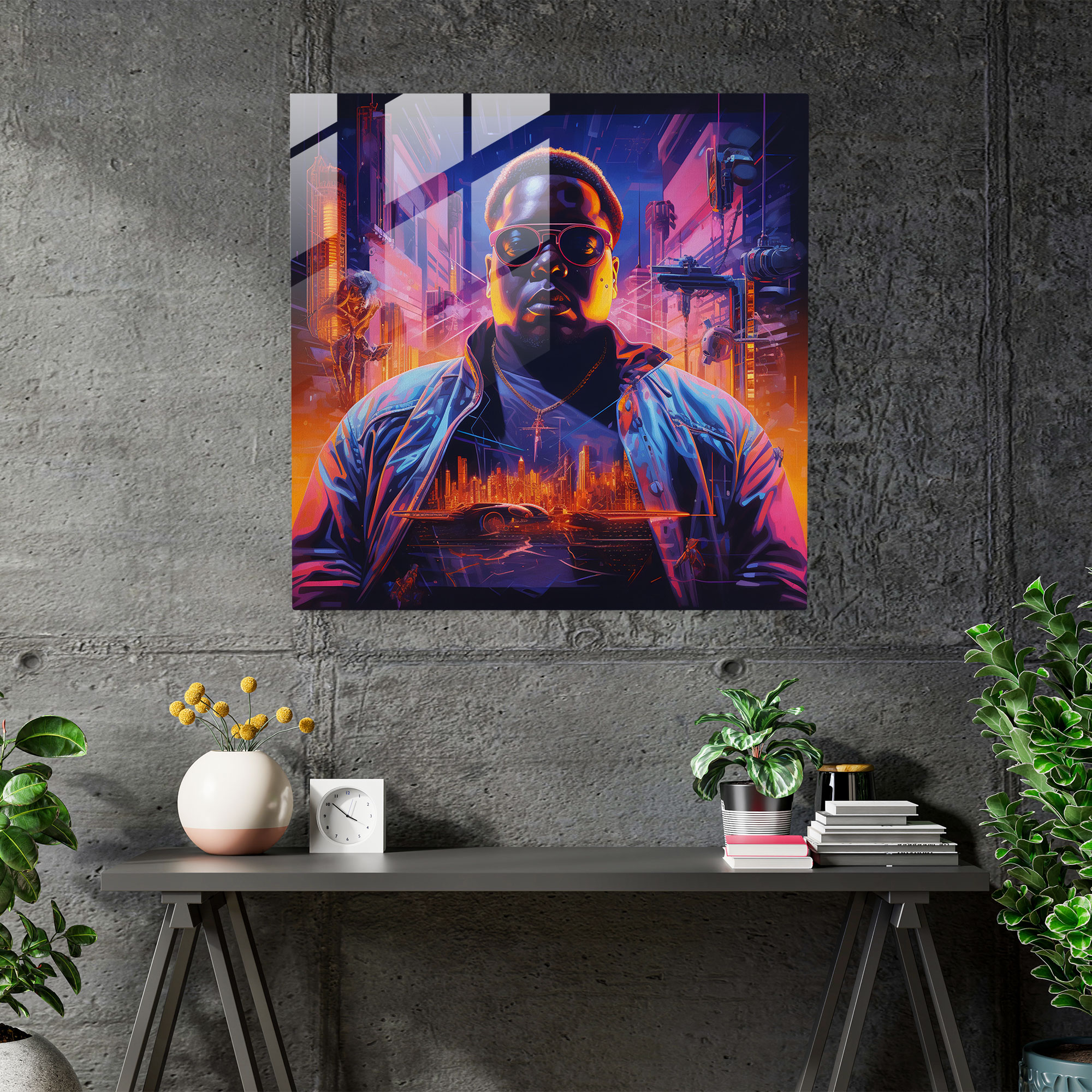 Notorious B.i.g. Duvar Dekorasyonu - Büyük Gelecekçi Cam Tablo Duvar Dekorasyonu