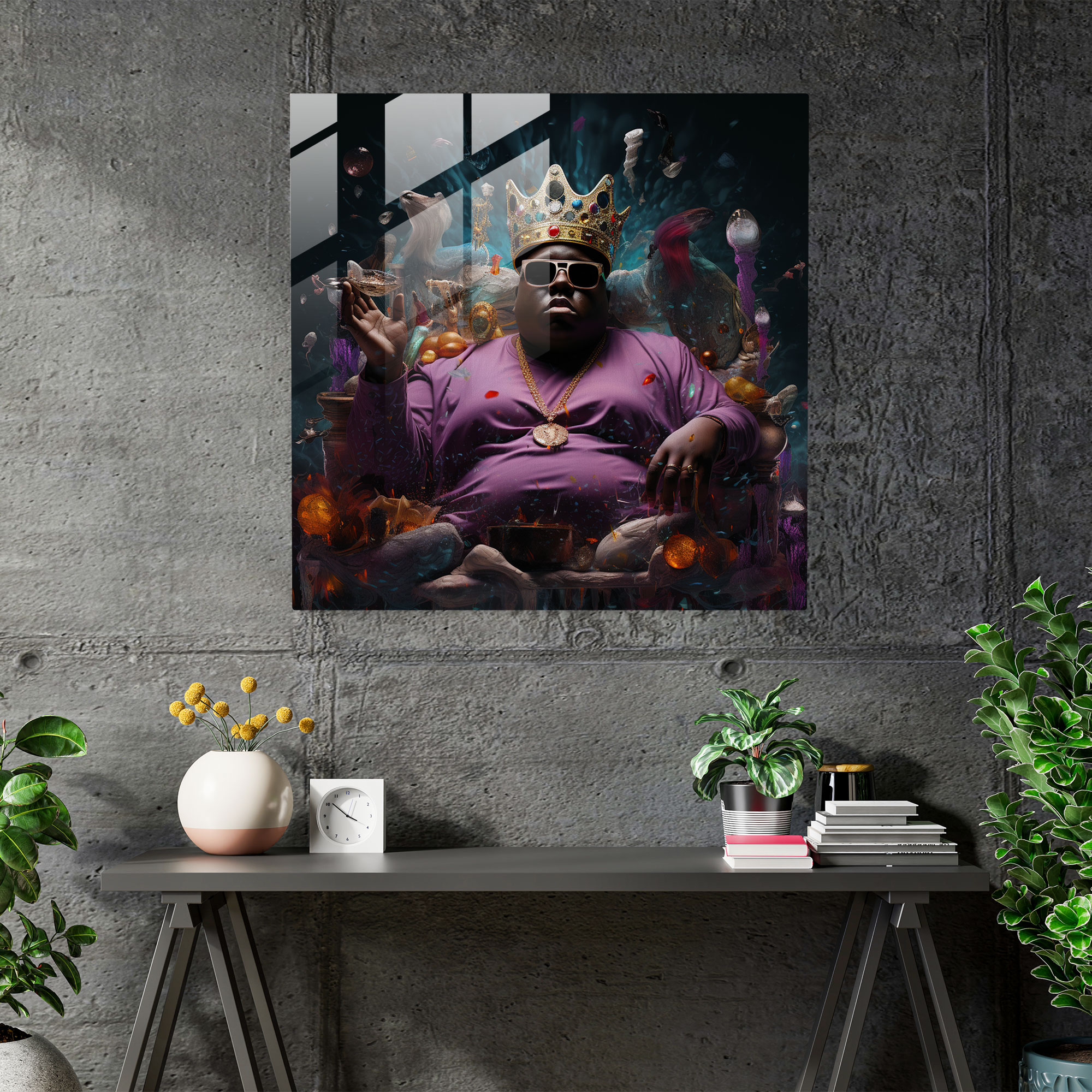 Notorious B.i.g. Glass Art - Notorious Big, Glass Wall Art, Glass Print, Wall Decoration