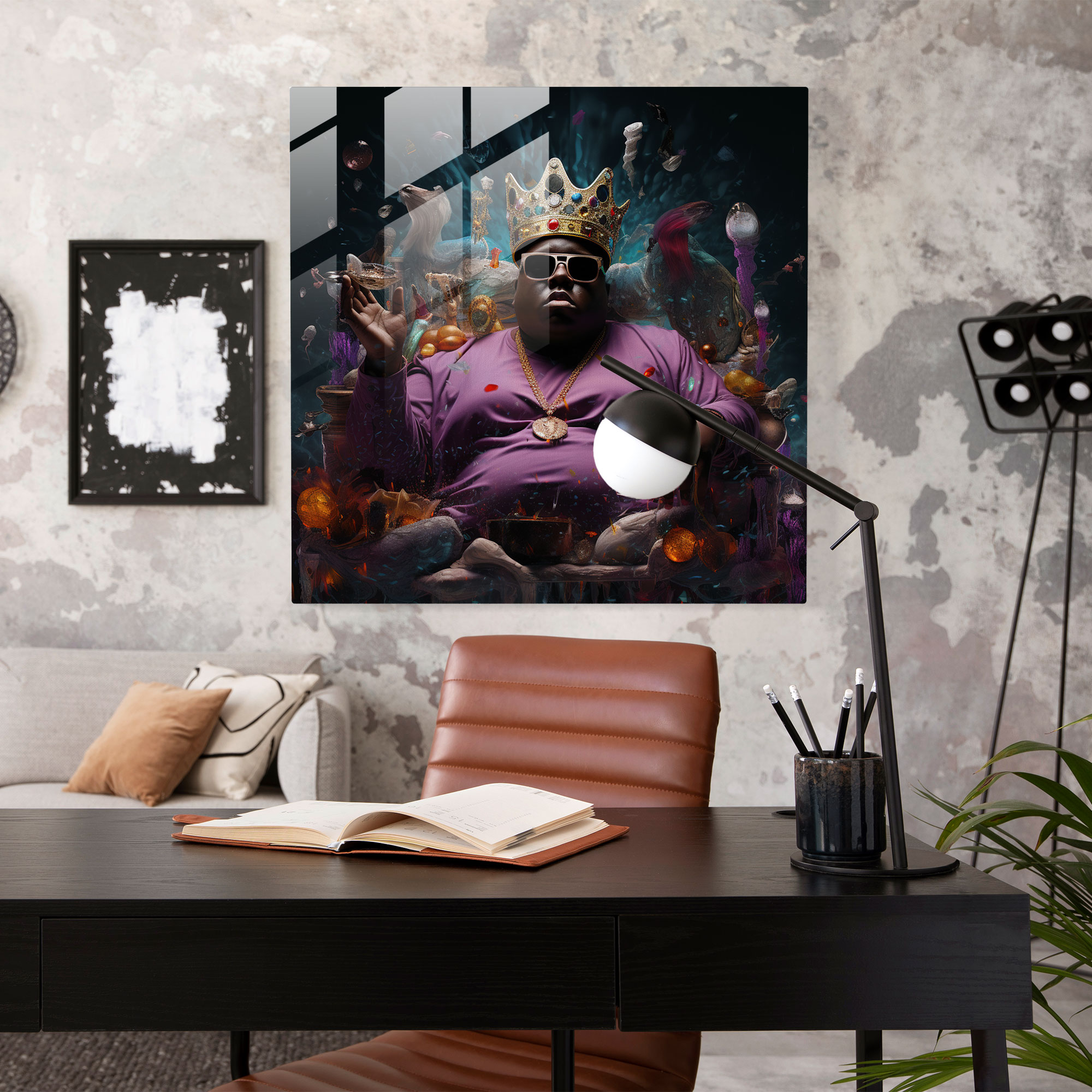 Notorious B.i.g. Glass Art - Notorious Big, Glass Wall Art, Glass Print, Wall Decoration