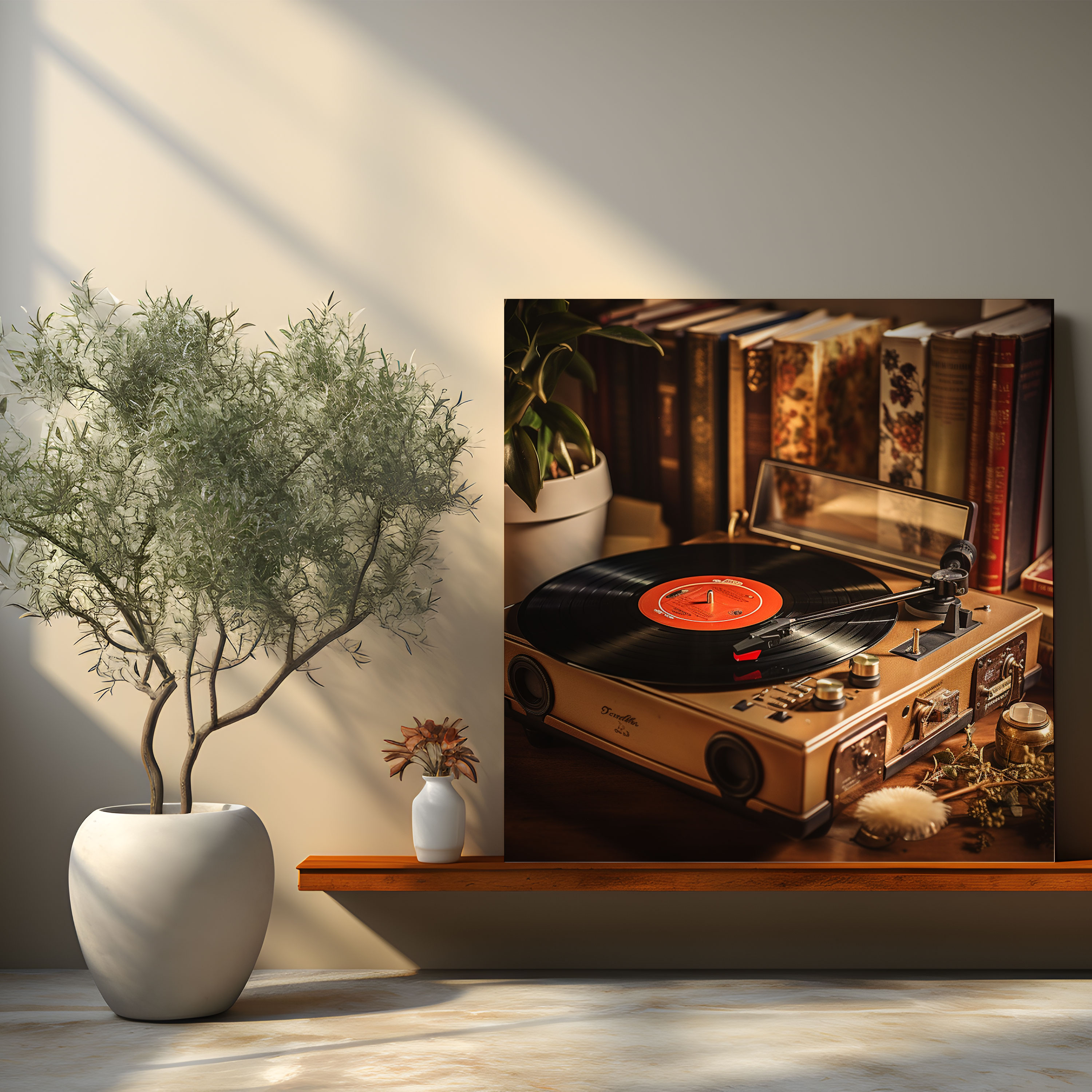Nostalji Duvar Dekorasyonu - Vintage Plakçalar ve Vinil Kayıtlar - Nostalji Vinil Kayıtlar Kulaklık