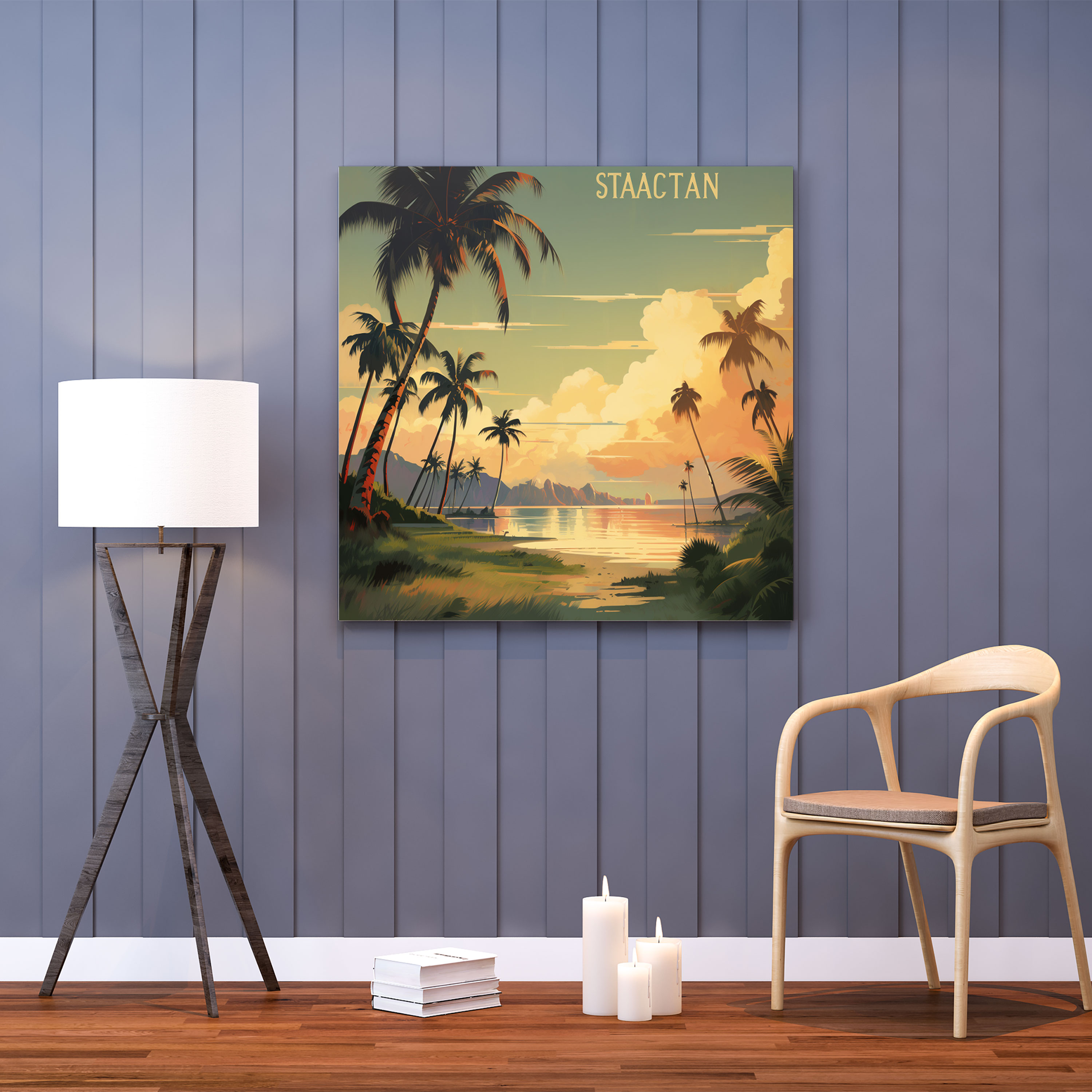 Nostalgia Vintage Travel Poster Canvas Print - Coastal Landscape - Nostalgia, Travel Poster, Nostalgia, Canvas Wall Art