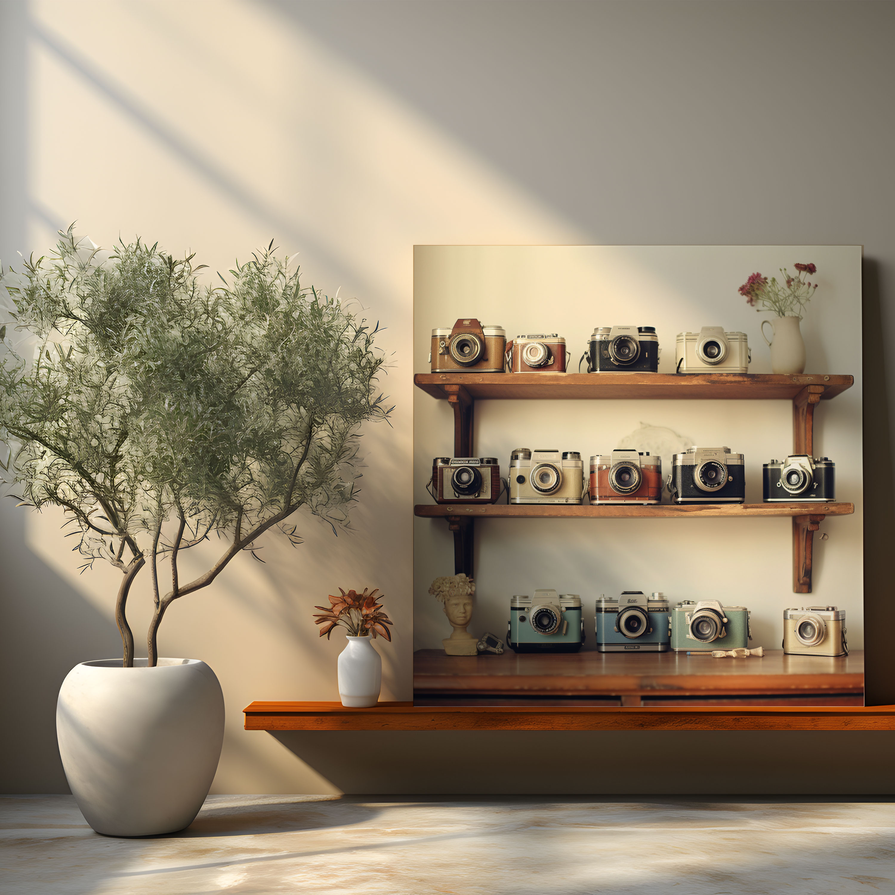 Nostalgia Wall Art - Vintage Cameras - Nostalgia, Canvas Wall Art, Analog Photography, Canvas